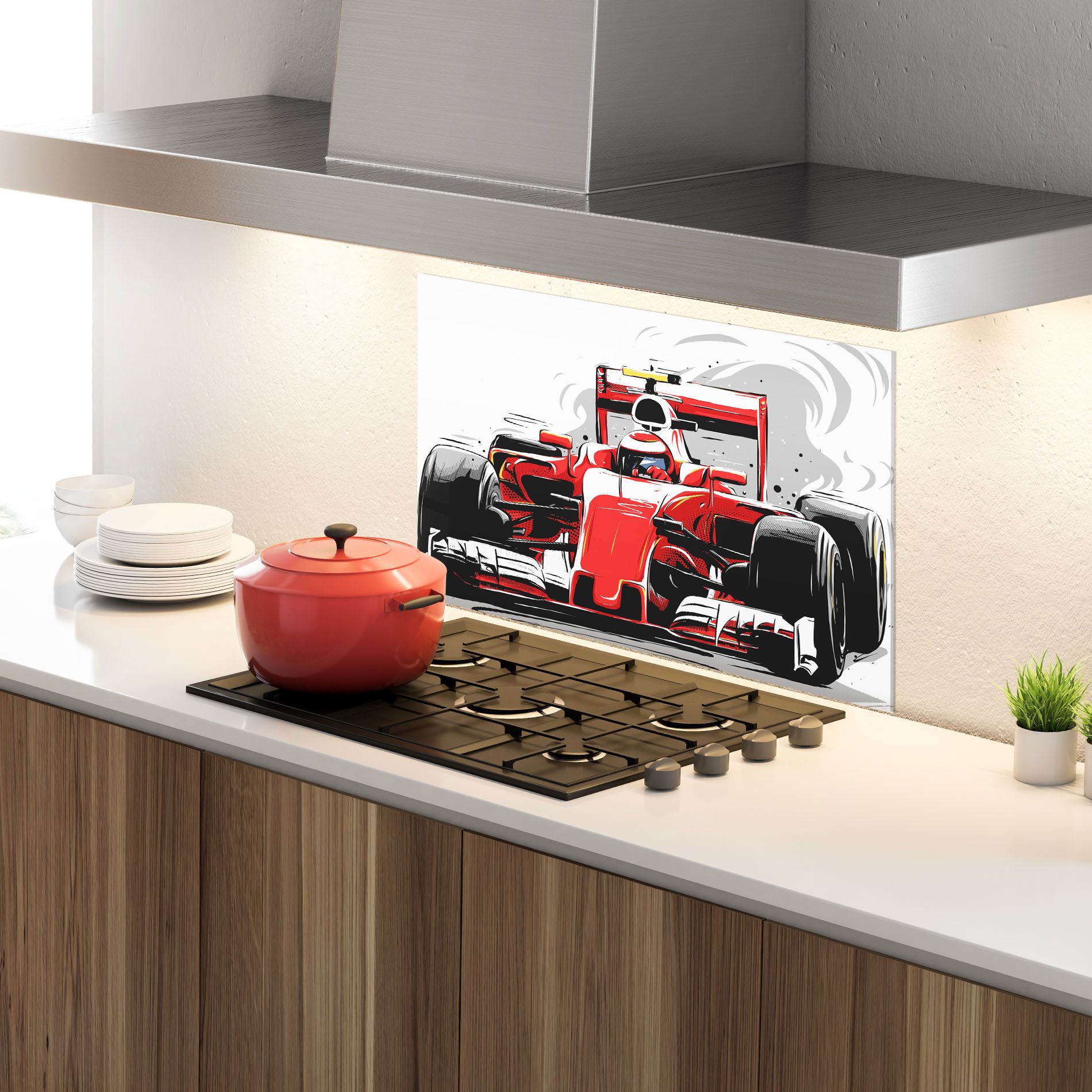 Red F1 Car Art mockup 4