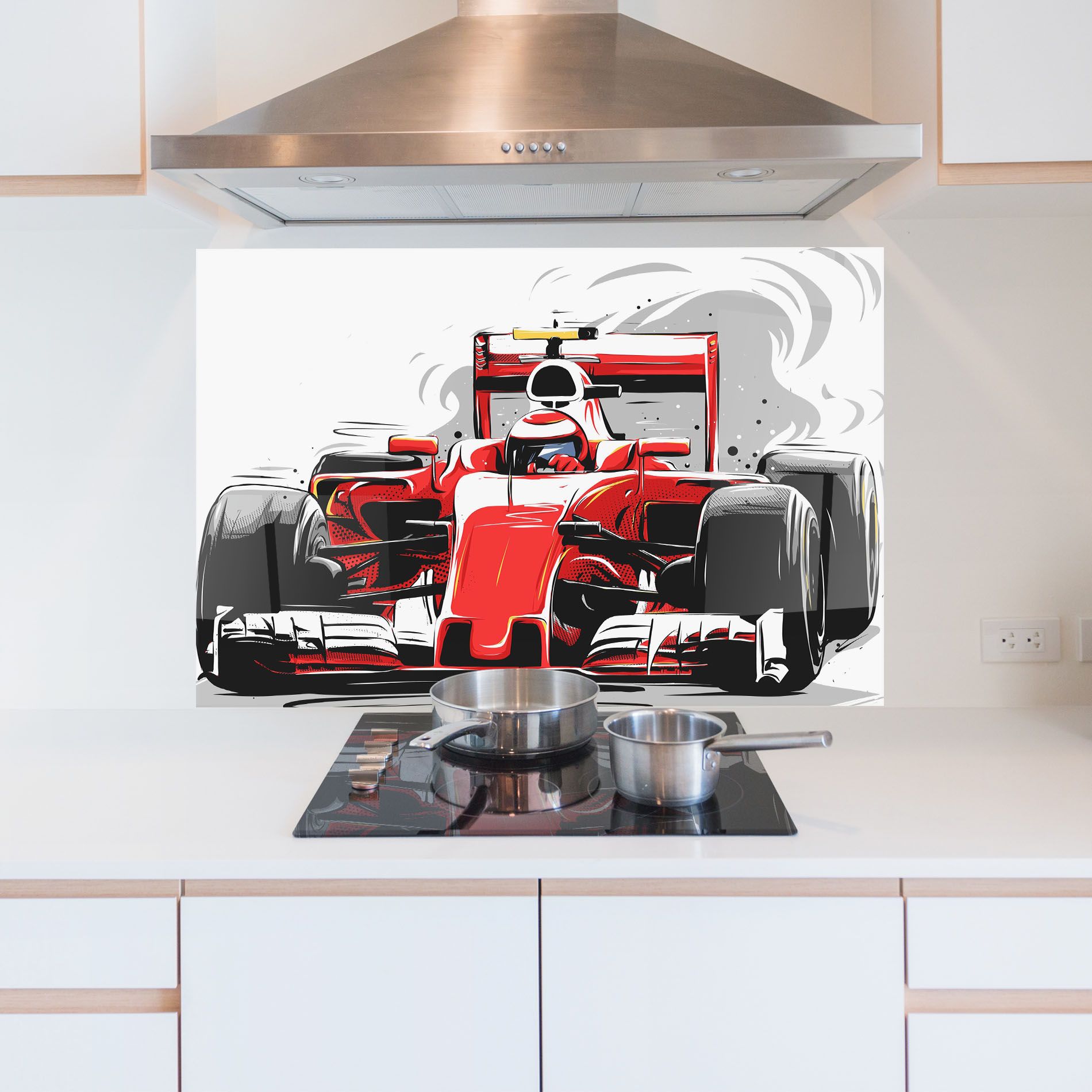 Red F1 Car Art mockup 5