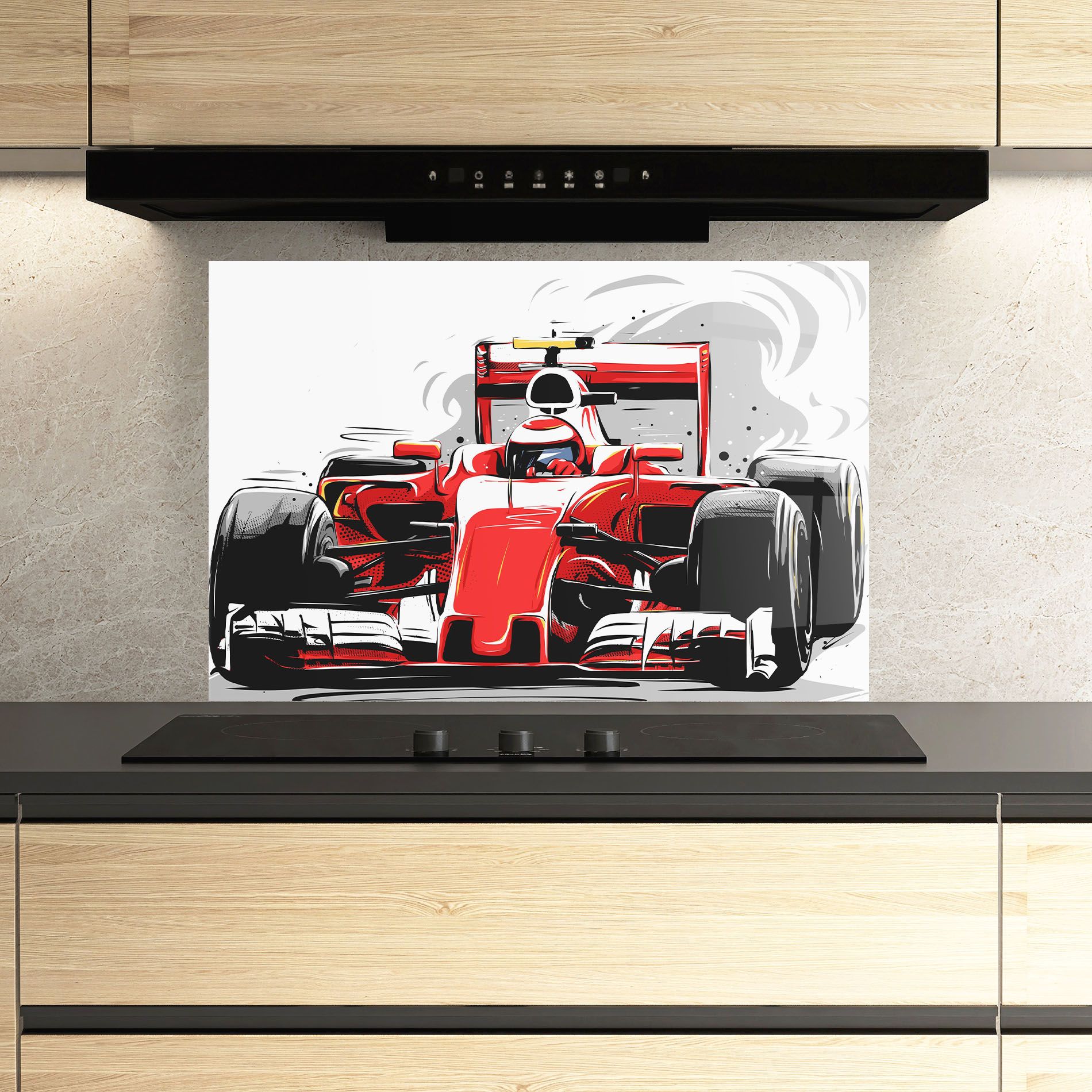 Red F1 Car Art mockup 3