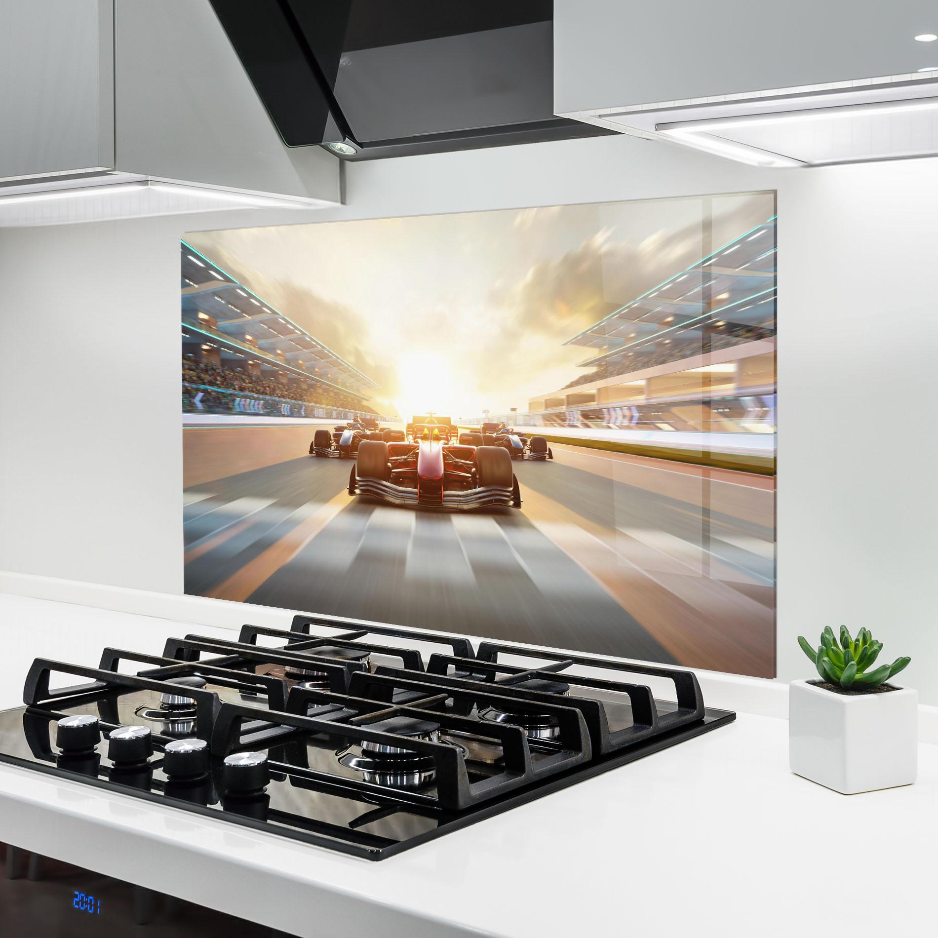 Konyhai üveg hátfal F1 Winning mockup 6