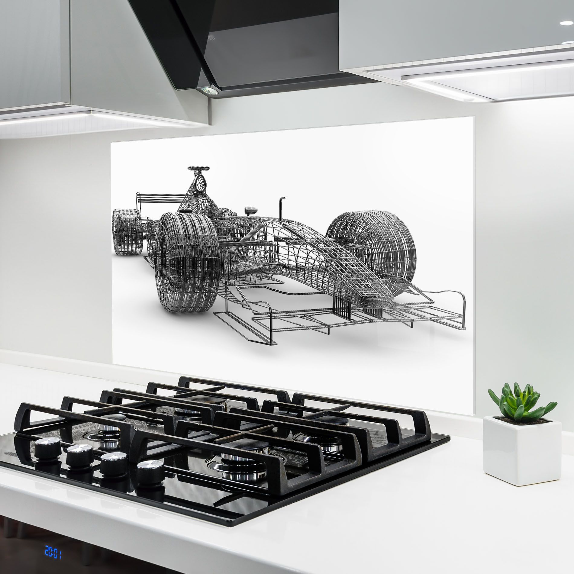 Wireframe F1 Car mockup 6