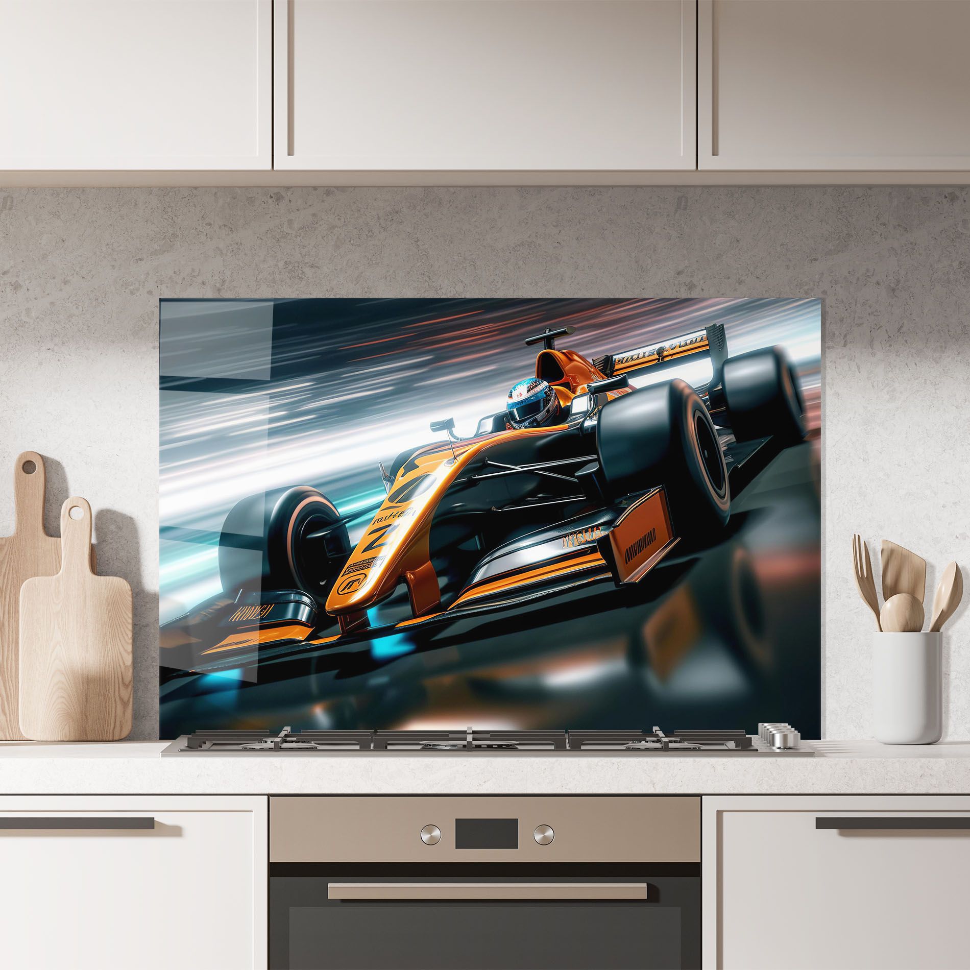 Orange F1 Car mockup 7