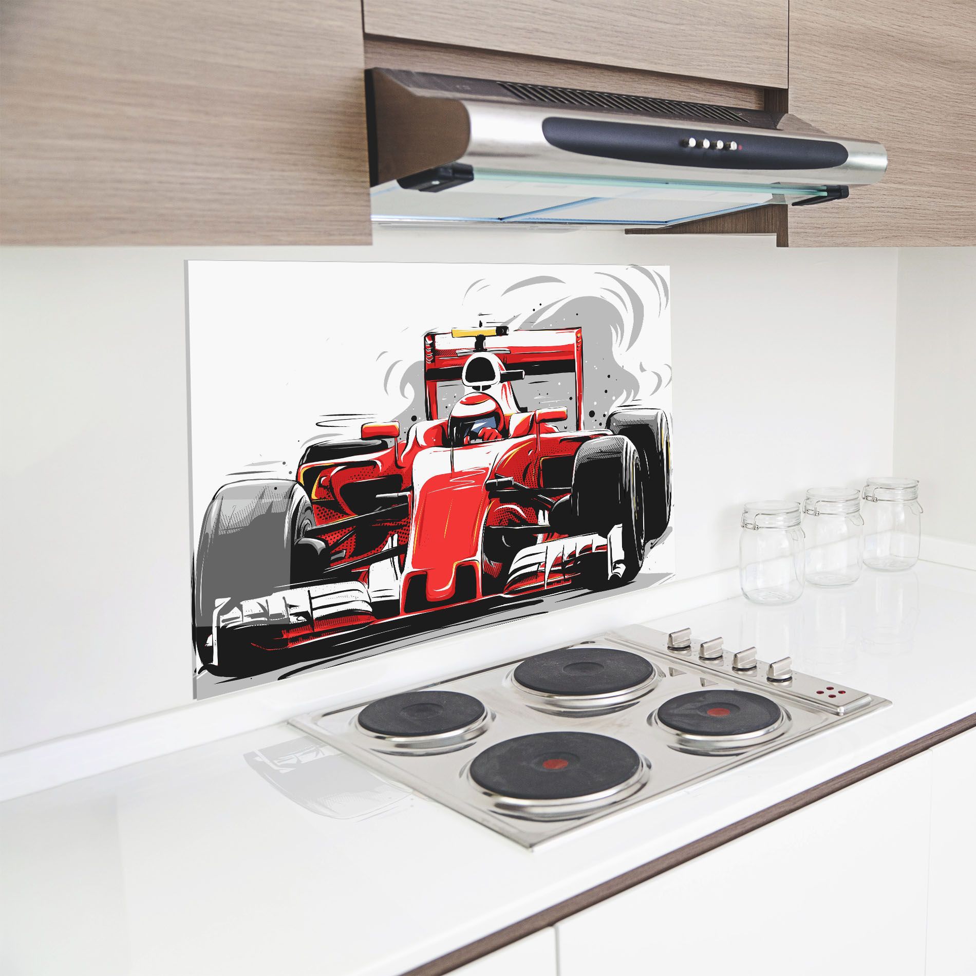 Red F1 Car Art mockup 8