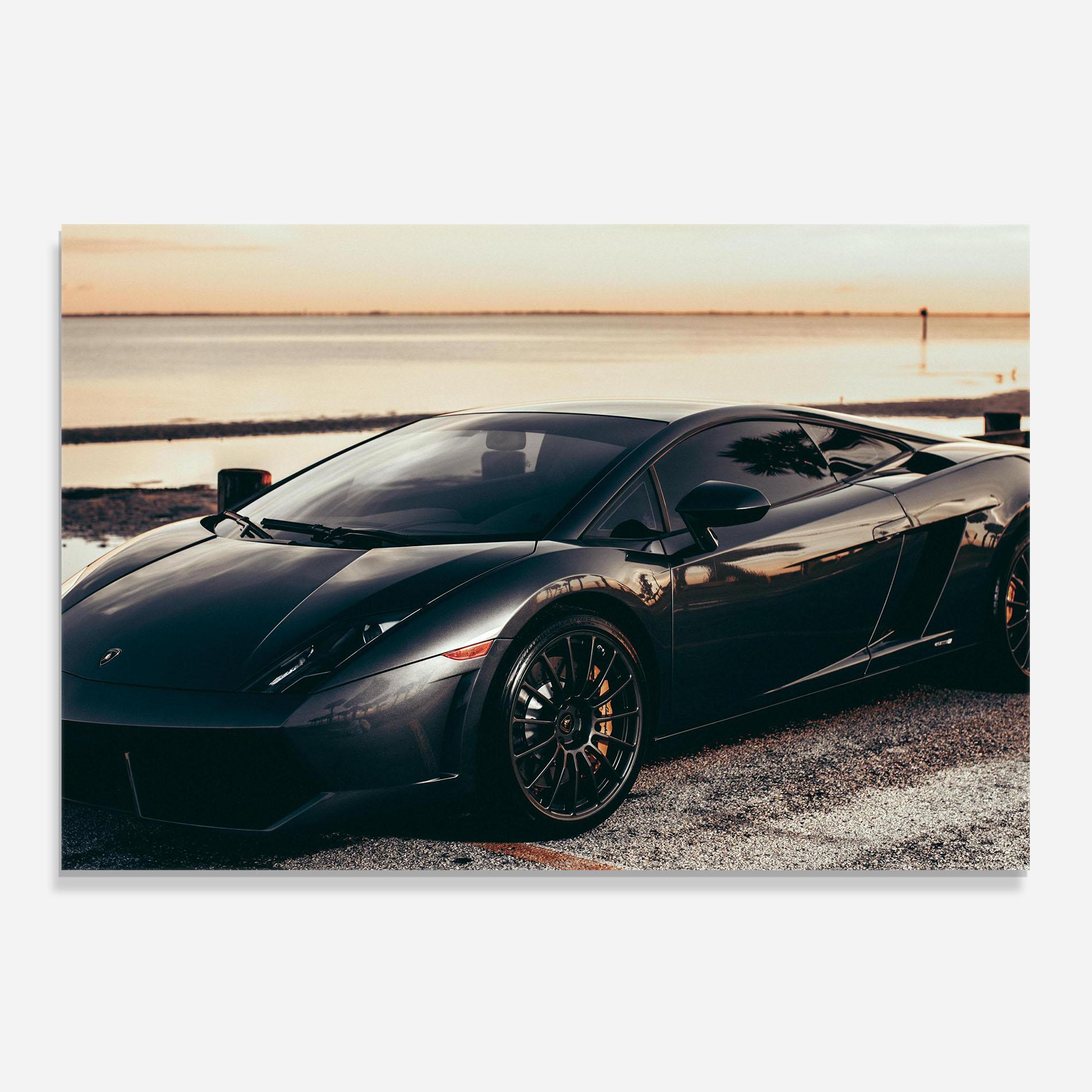 Konyhai üveg hátfal Black Lambo Sea mockup 0