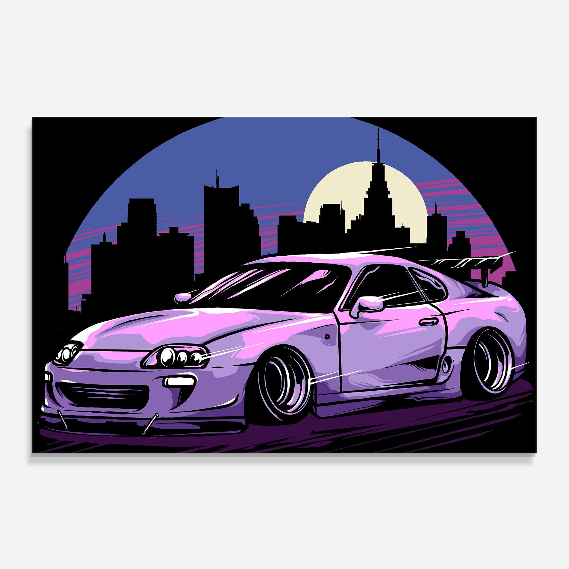 Konyhai üveg hátfal Purple Supra mockup 0