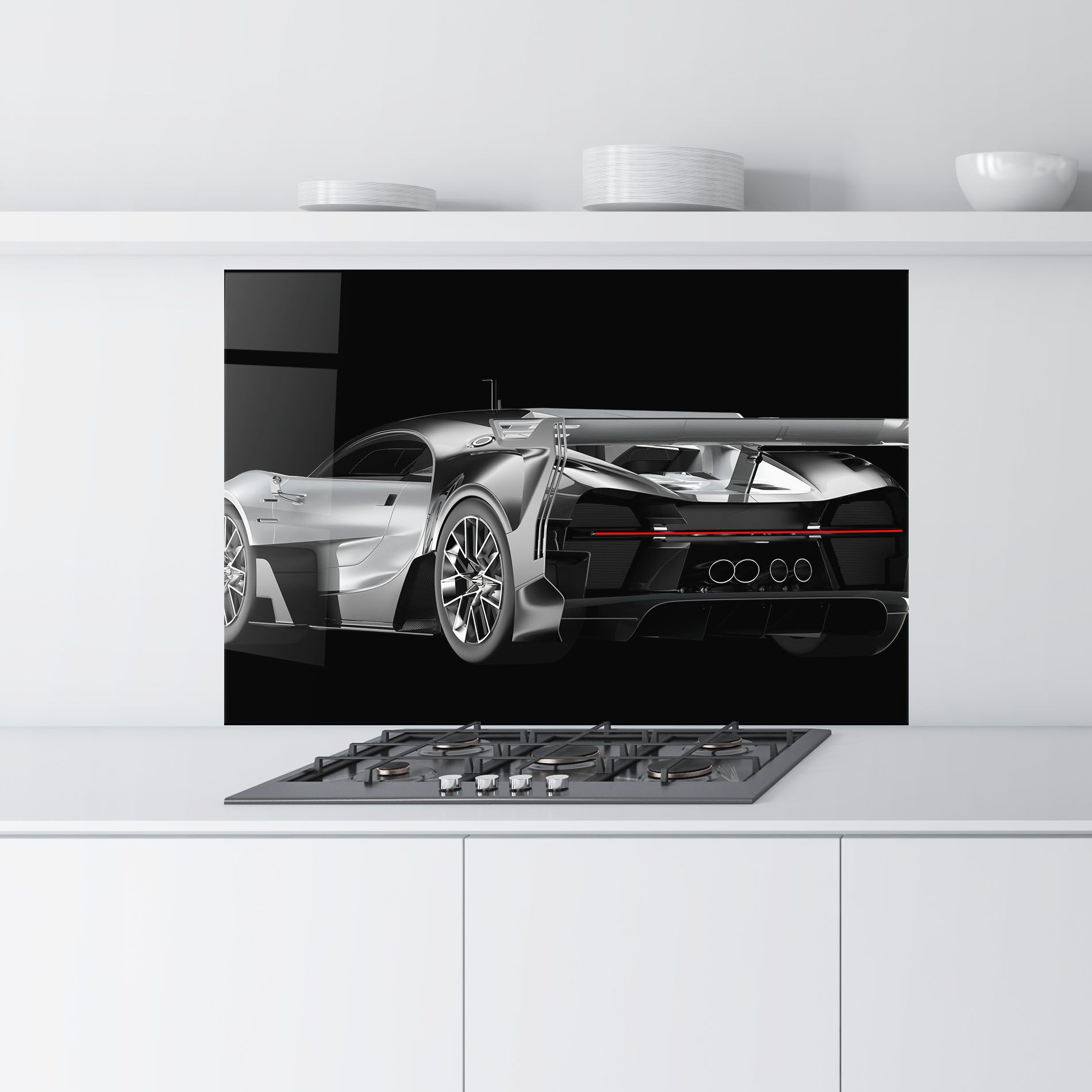 Black Rear Hypercar mockup 9