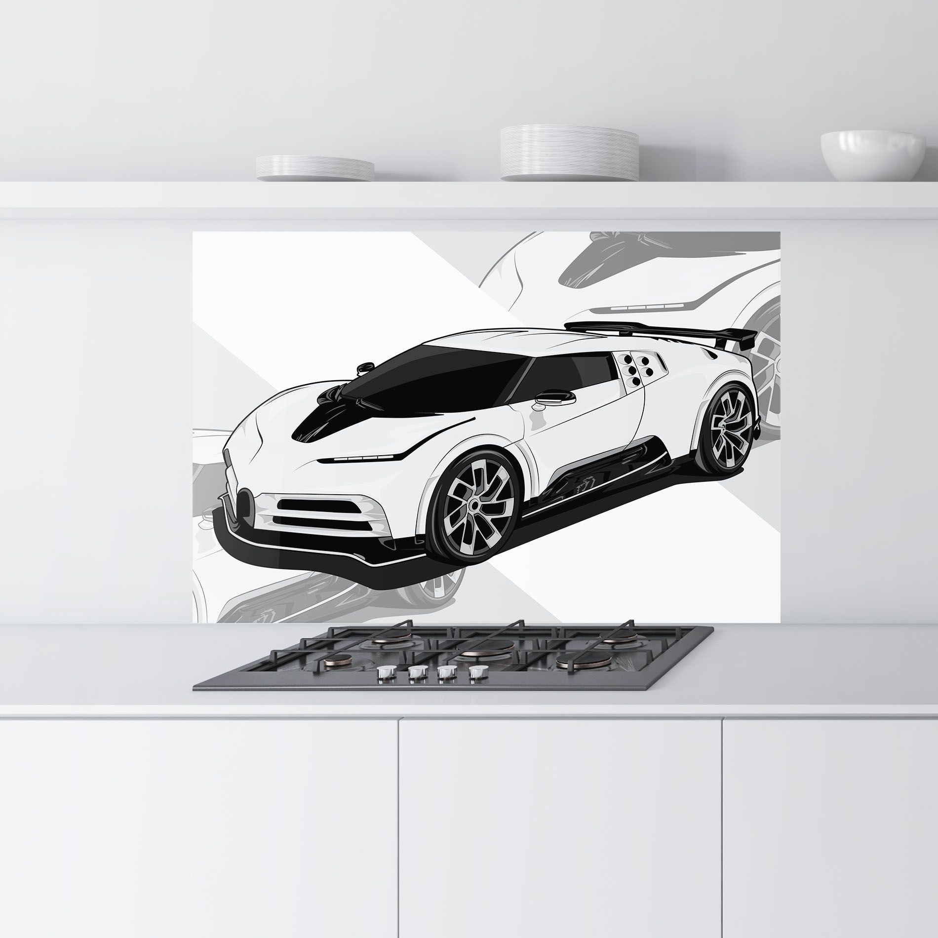 Sport White Car mockup 9