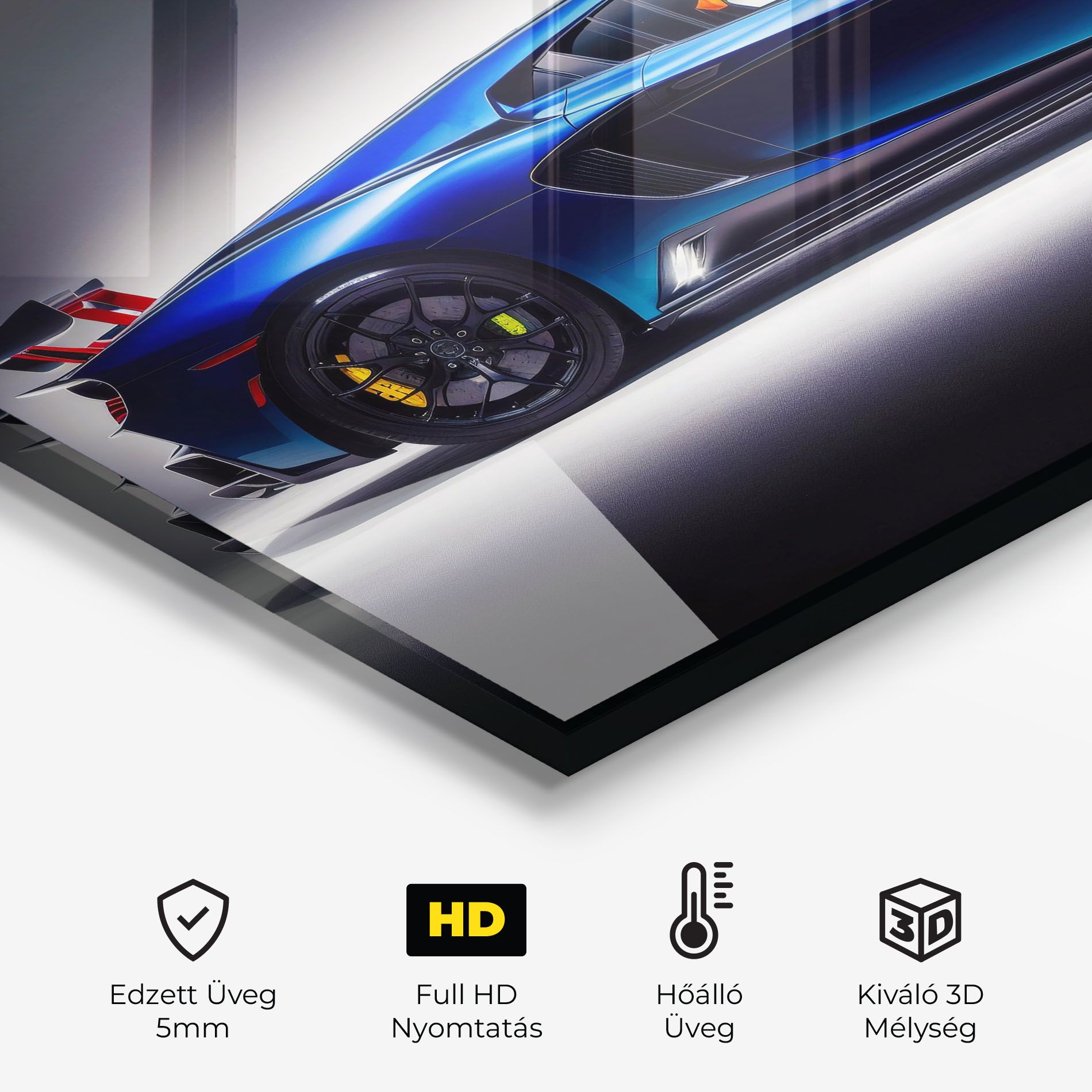 Blue Hypercar Side mockup 2