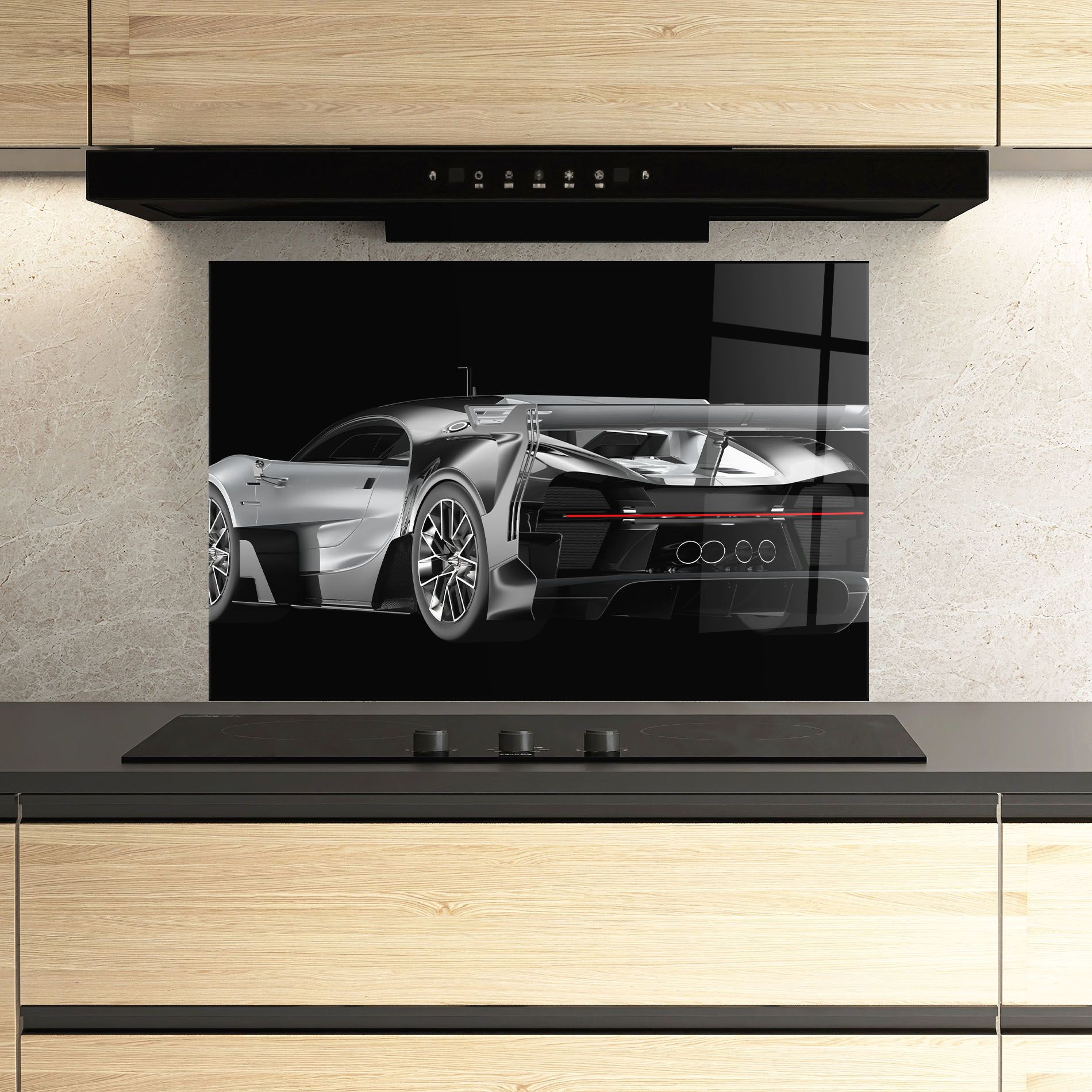 Black Rear Hypercar mockup 3