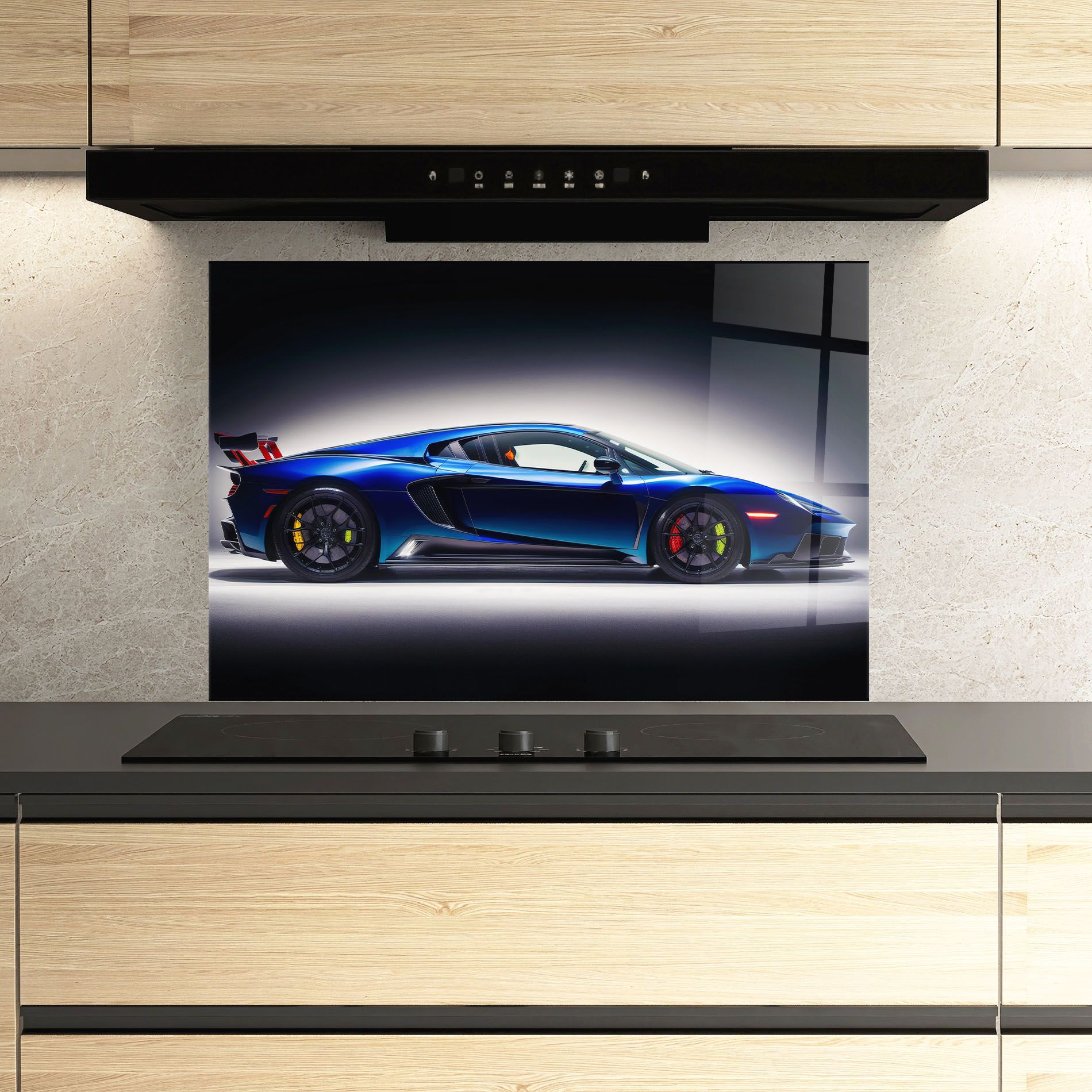 Blue Hypercar Side mockup 3