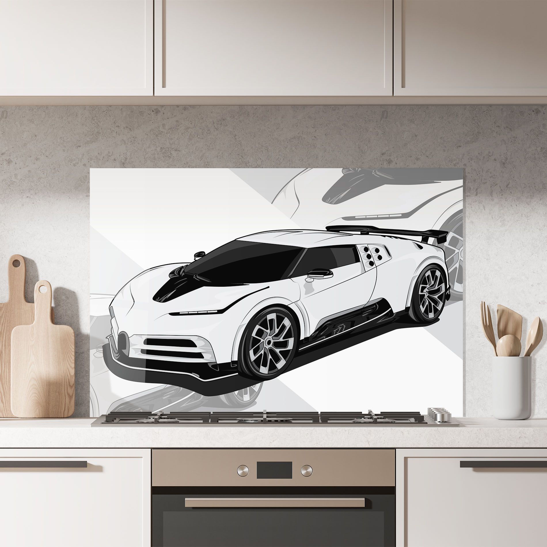Sport White Car mockup 7