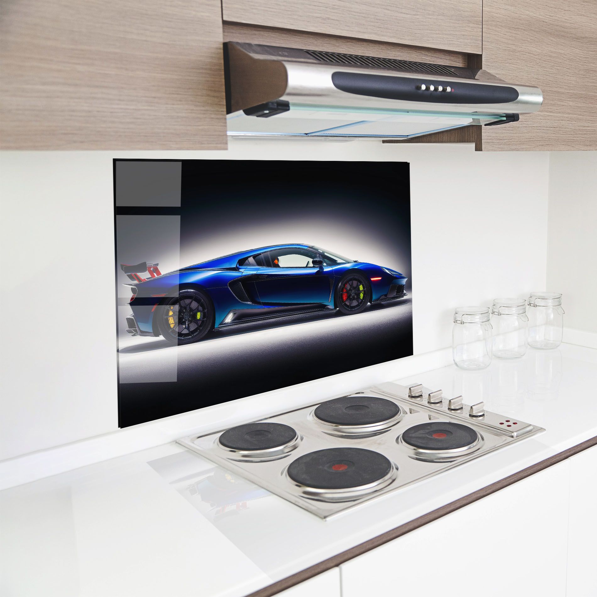 Blue Hypercar Side mockup 8