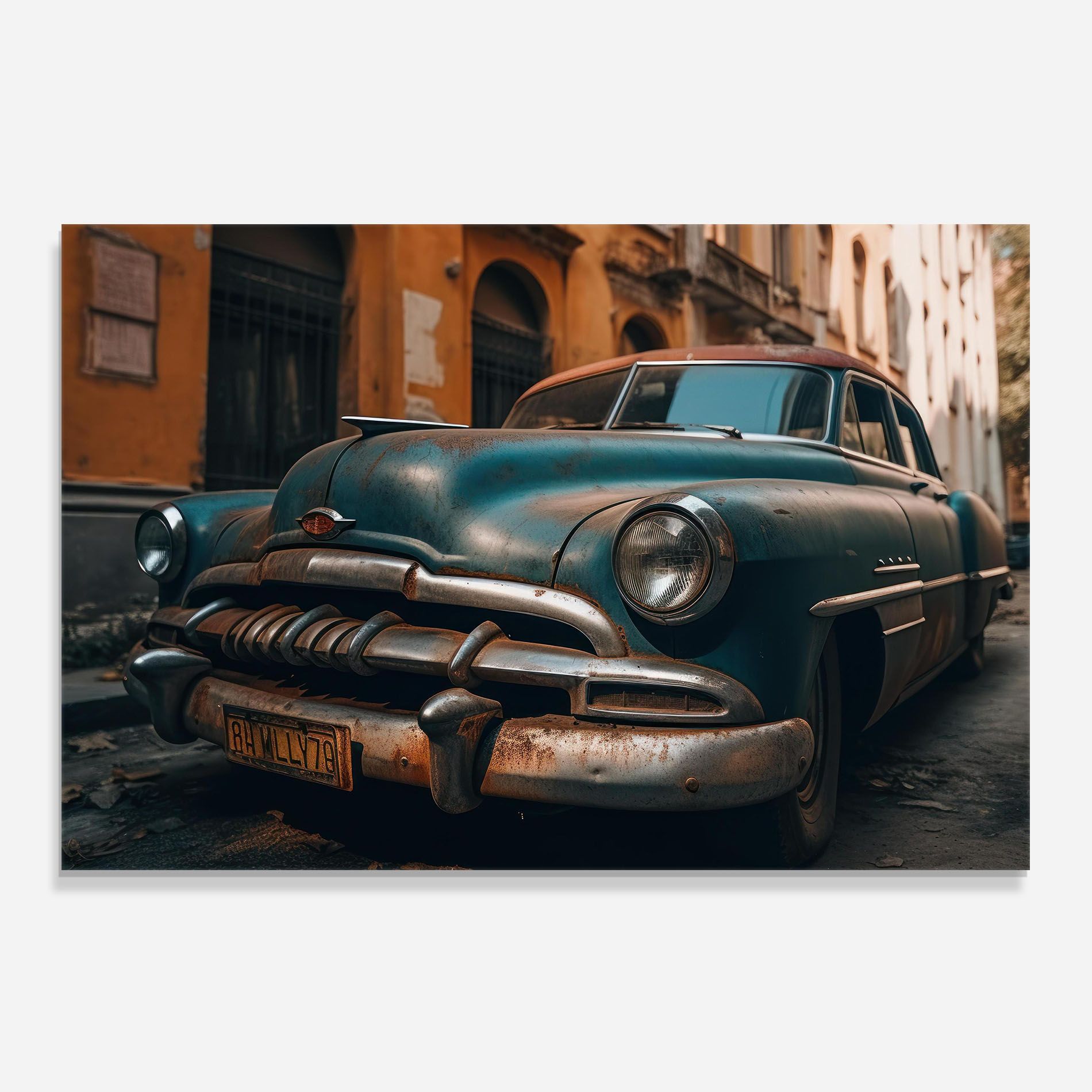 Blue Old Car mockup 0