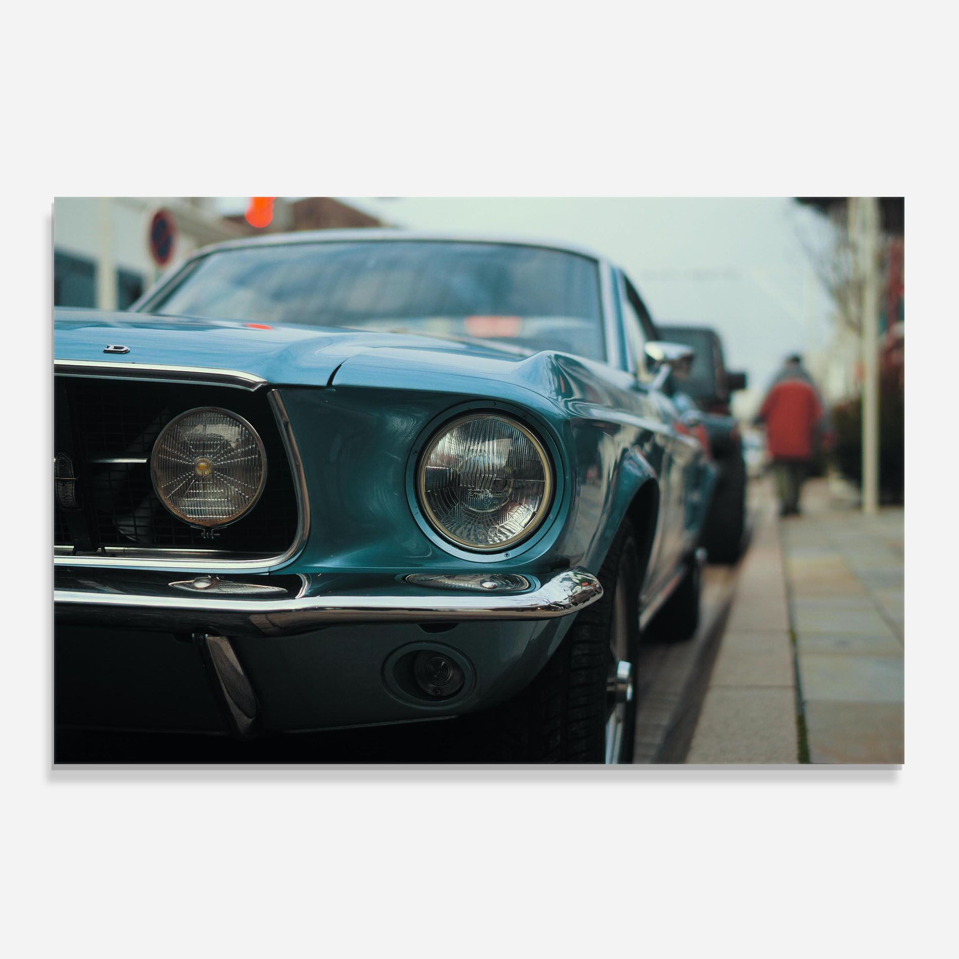 Closeup Blue Car mockup 0