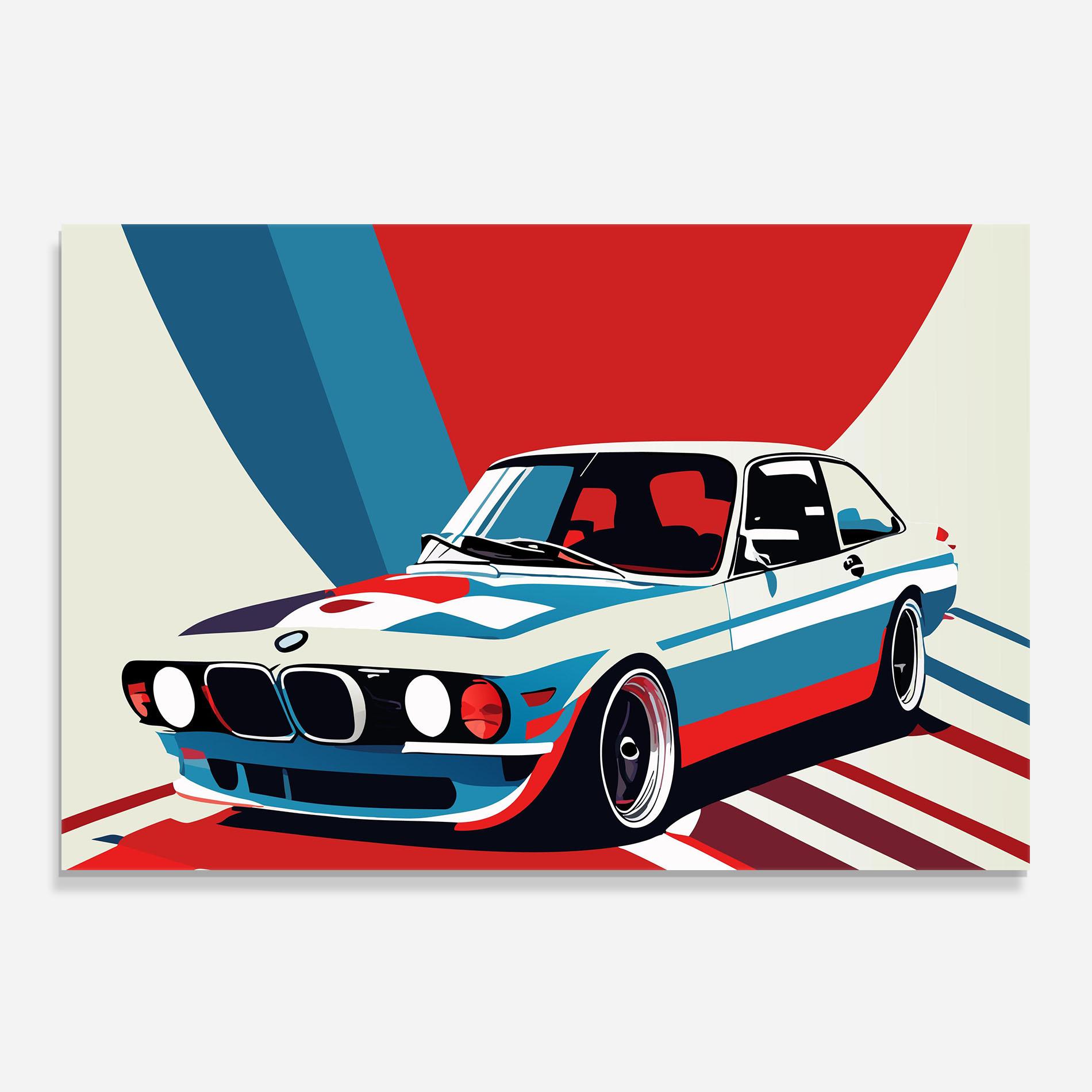 Konyhai üveg hátfal Vintage Bmw mockup 0