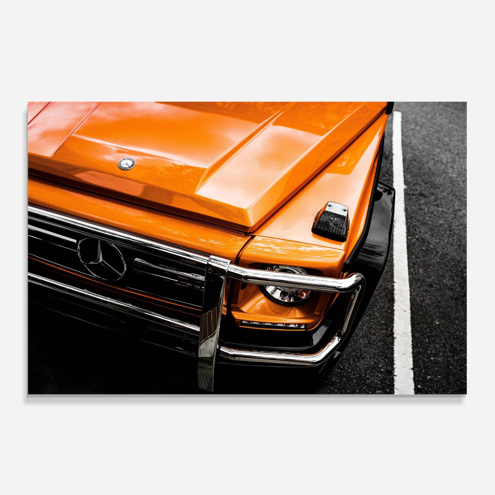 Vintage Orange Car mockup 0