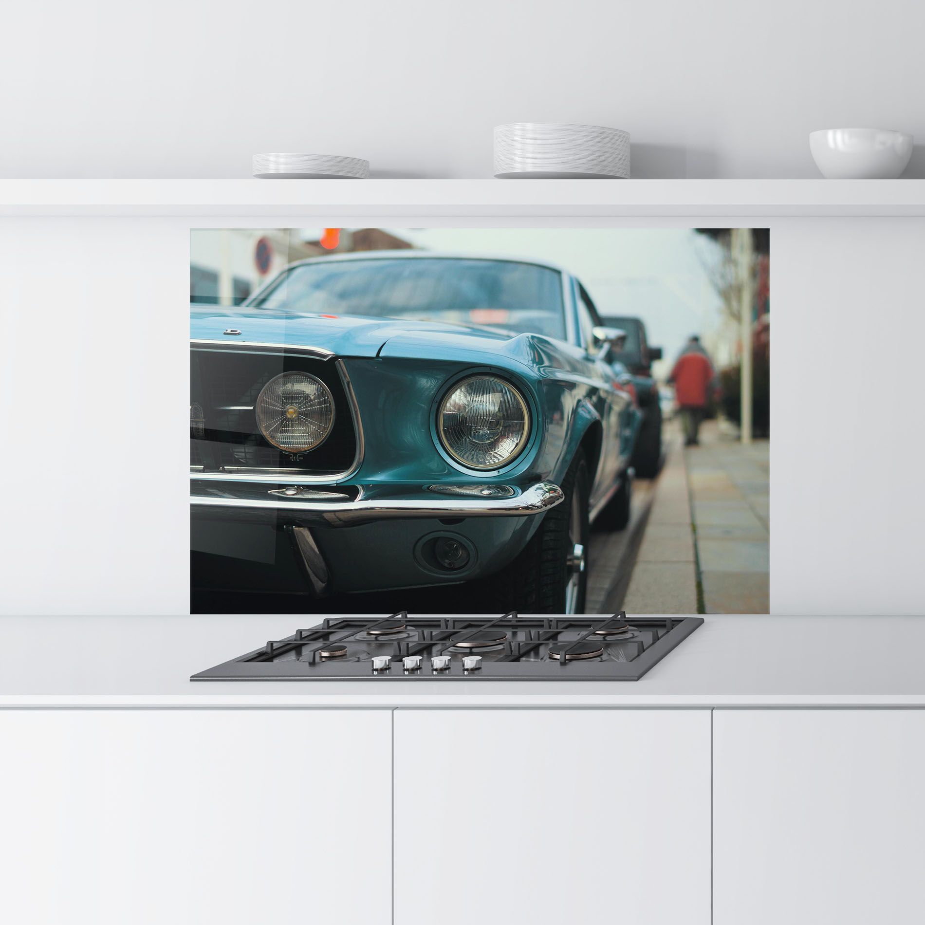 Closeup Blue Car mockup 9