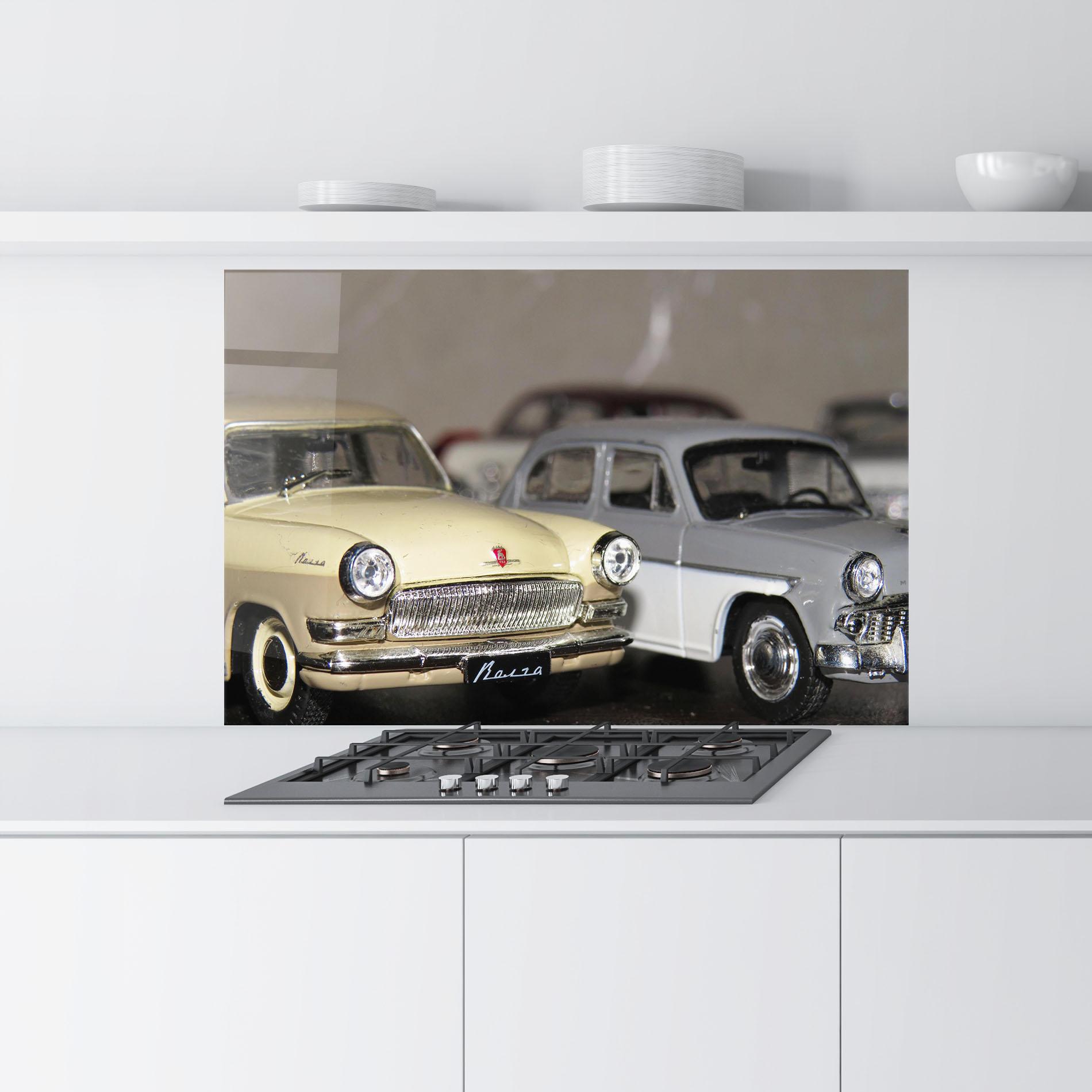 Konyhai üveg hátfal Cream Grey Car mockup 9