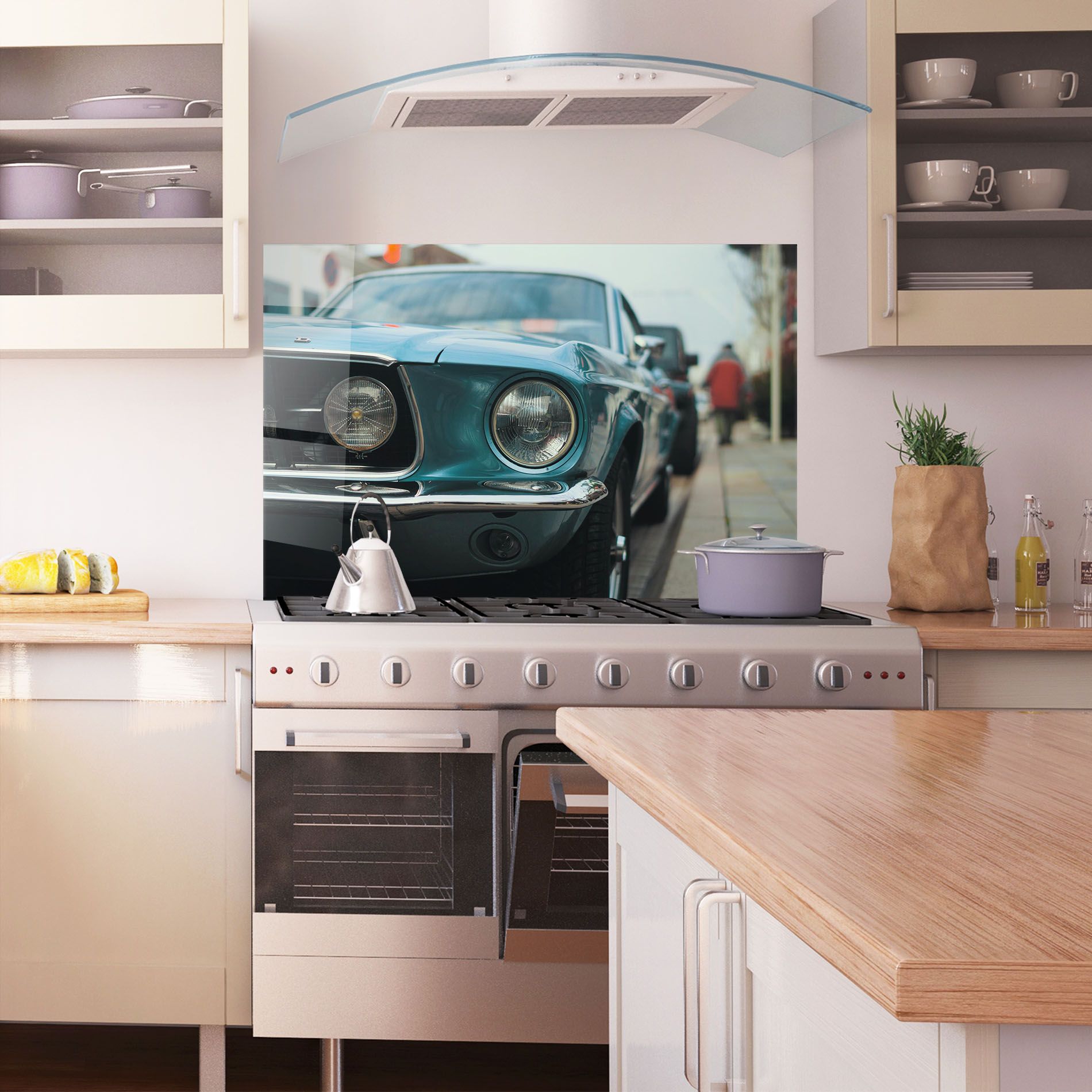 Closeup Blue Car mockup 1