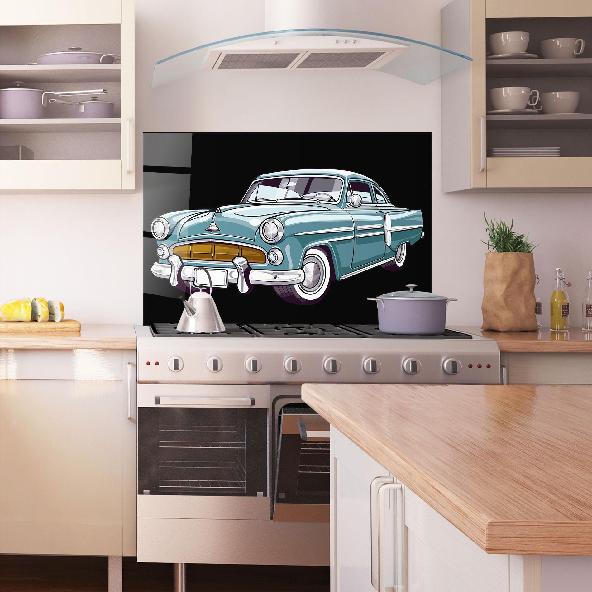 Konyhai üveg hátfal Ford Thunderbolt mockup 1