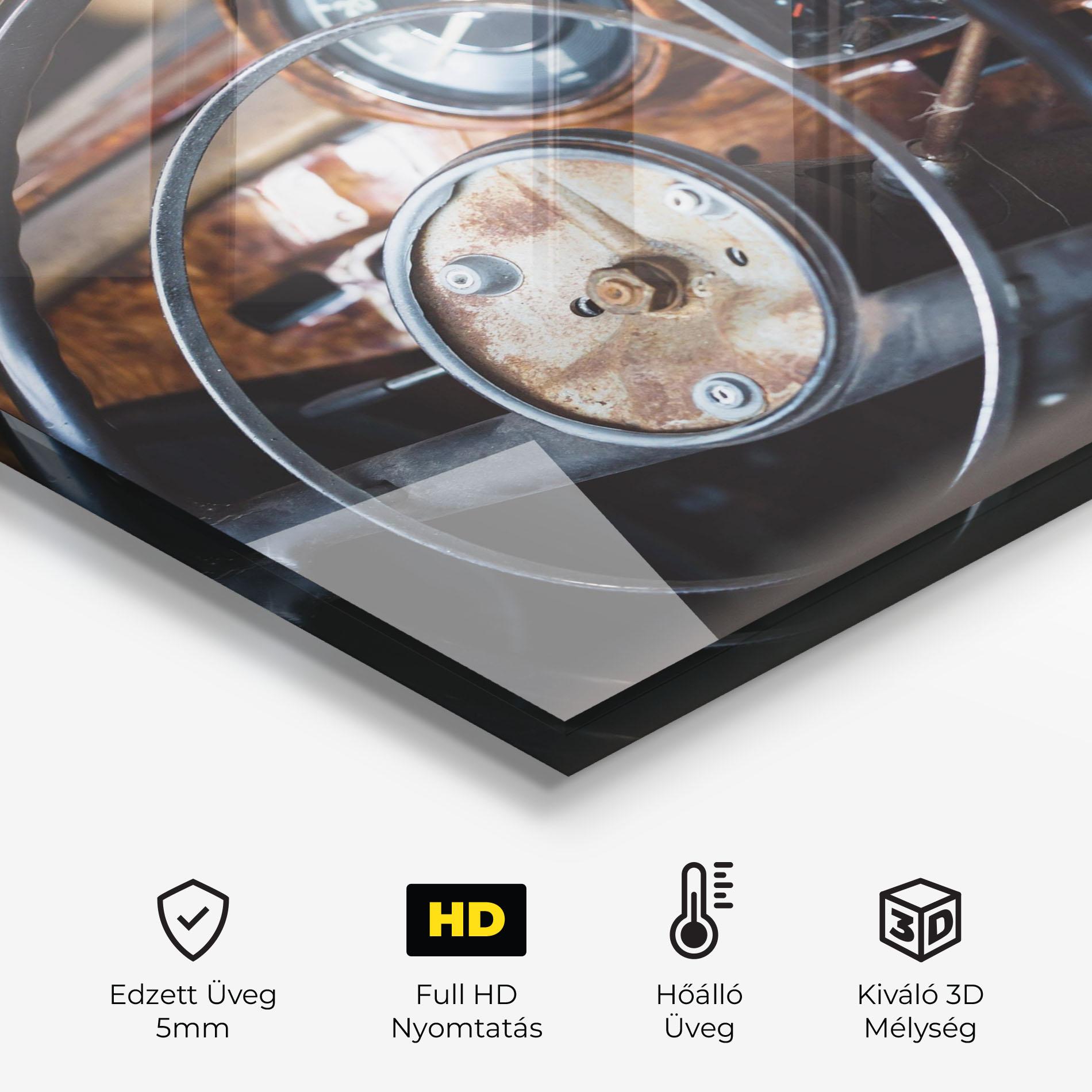 Konyhai üveg hátfal Brown Clean Car mockup 2