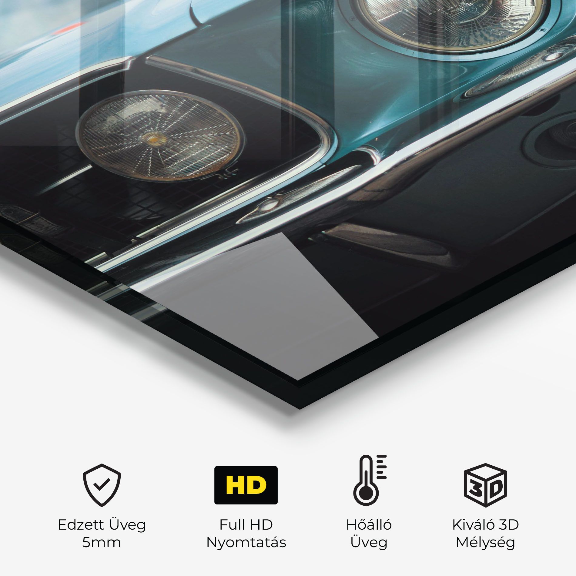 Closeup Blue Car mockup 2