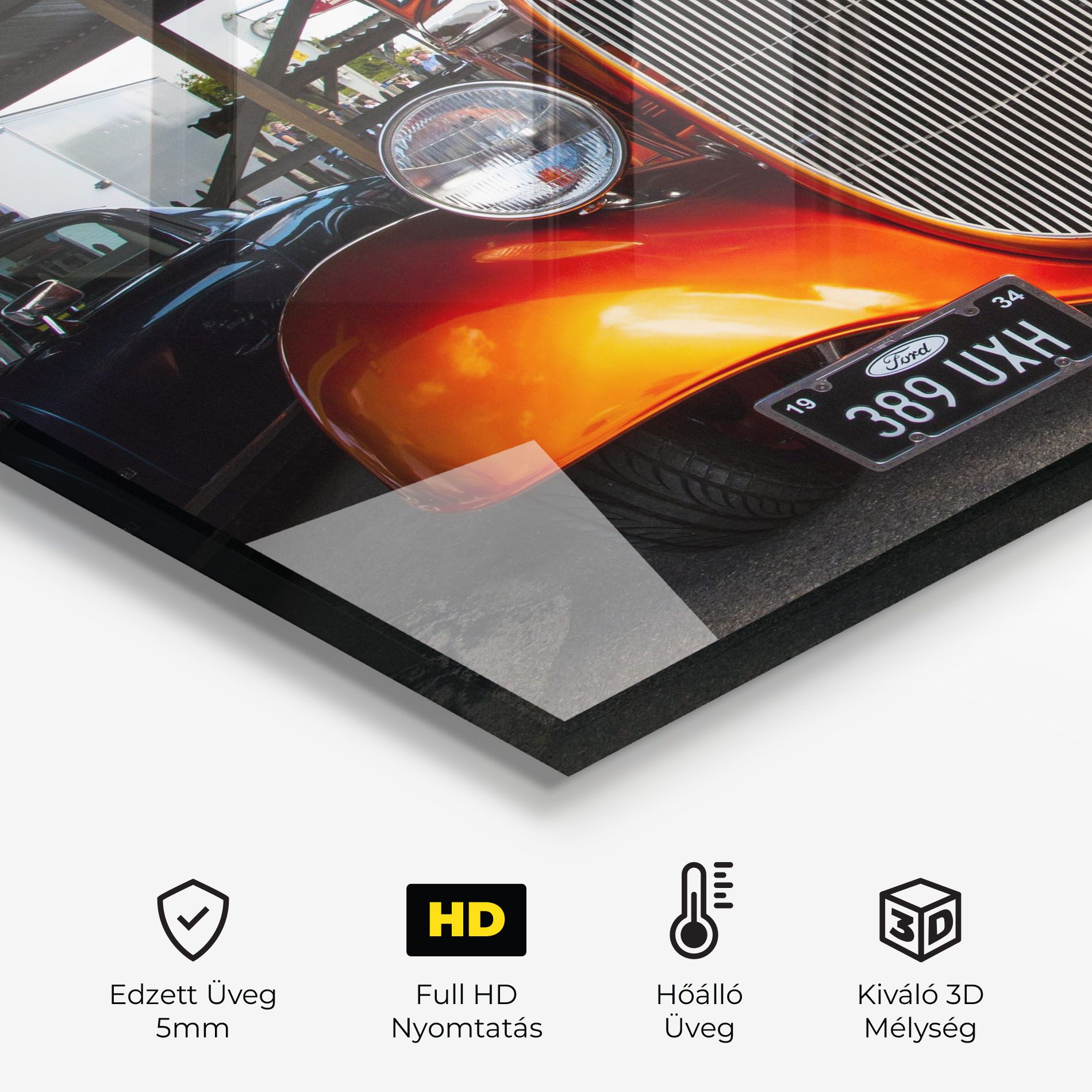 Orange Classic Car mockup 2