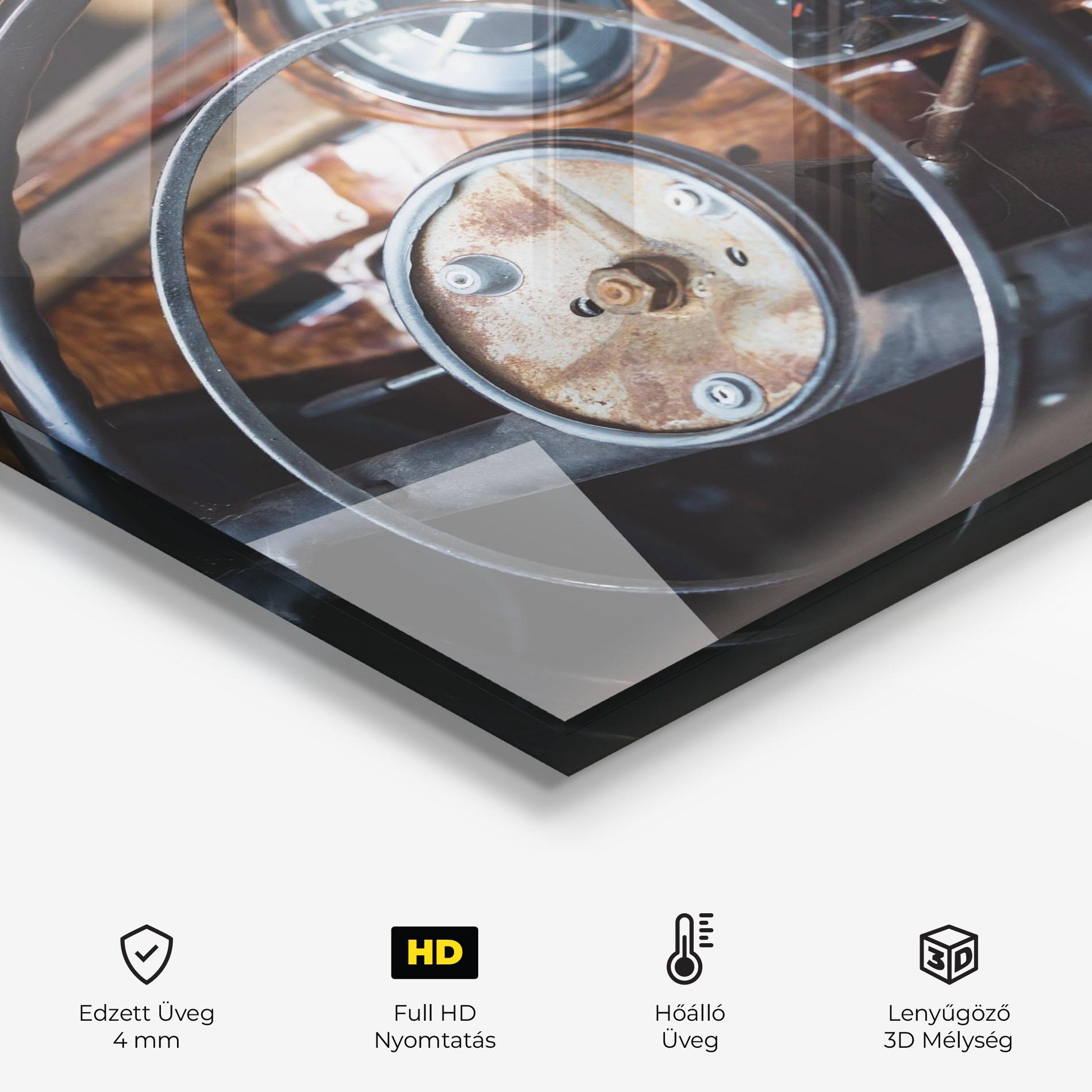 Konyhai üveg hátfal Brown Clean Car mockup 2