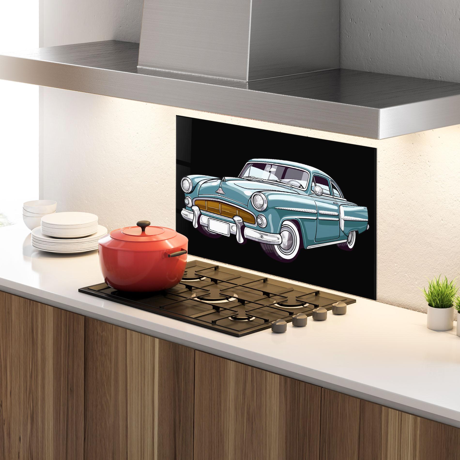 Konyhai üveg hátfal Ford Thunderbolt mockup 4