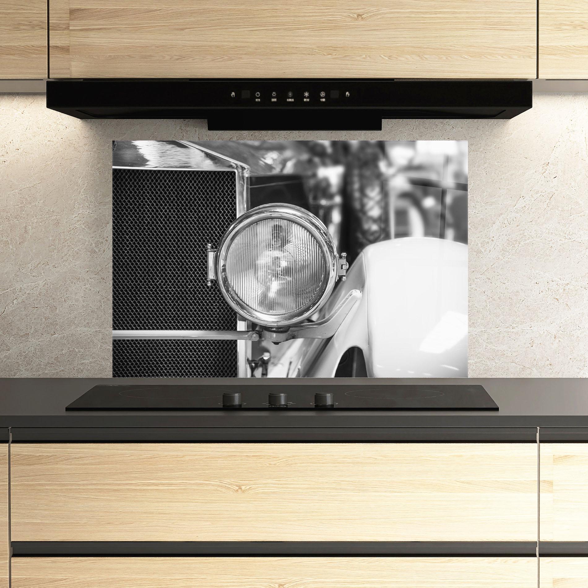 Konyhai üveg hátfal Closeup Grey Car mockup 3