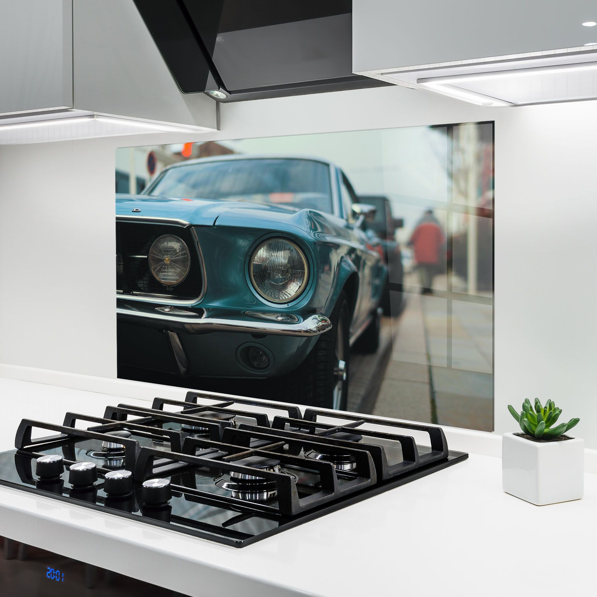 Closeup Blue Car mockup 6