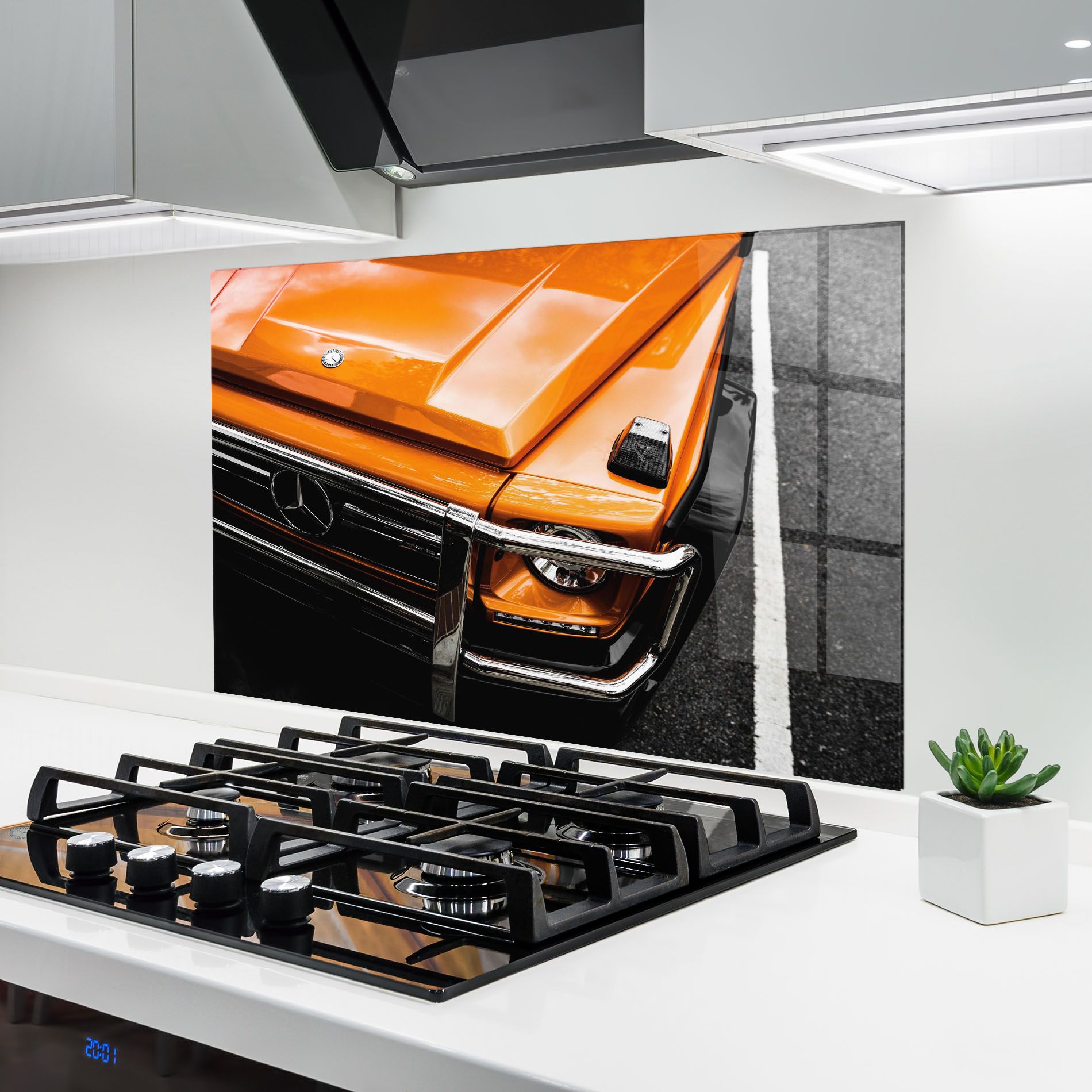 Vintage Orange Car mockup 6