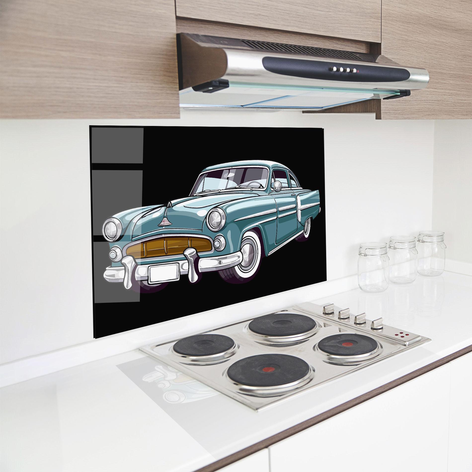 Konyhai üveg hátfal Ford Thunderbolt mockup 8