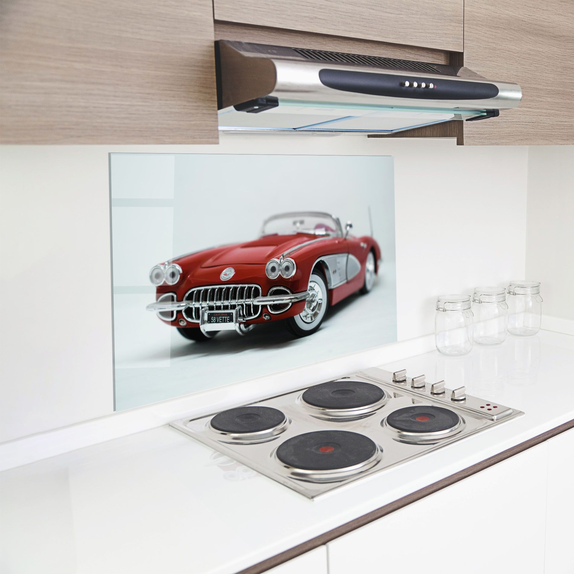 Vintage Red Car mockup 8