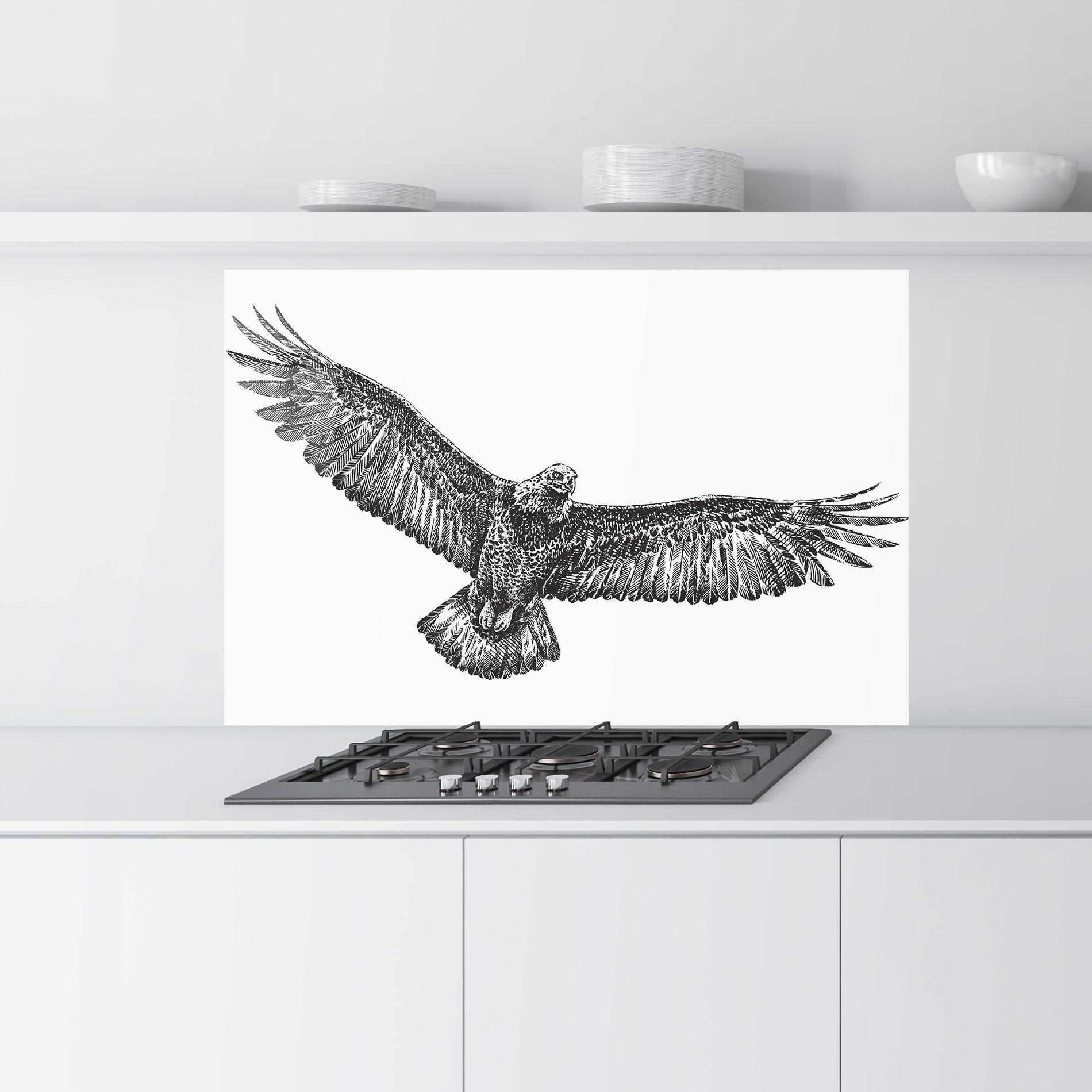 Konyhai üveg hátfal Eagle Art Line mockup 9
