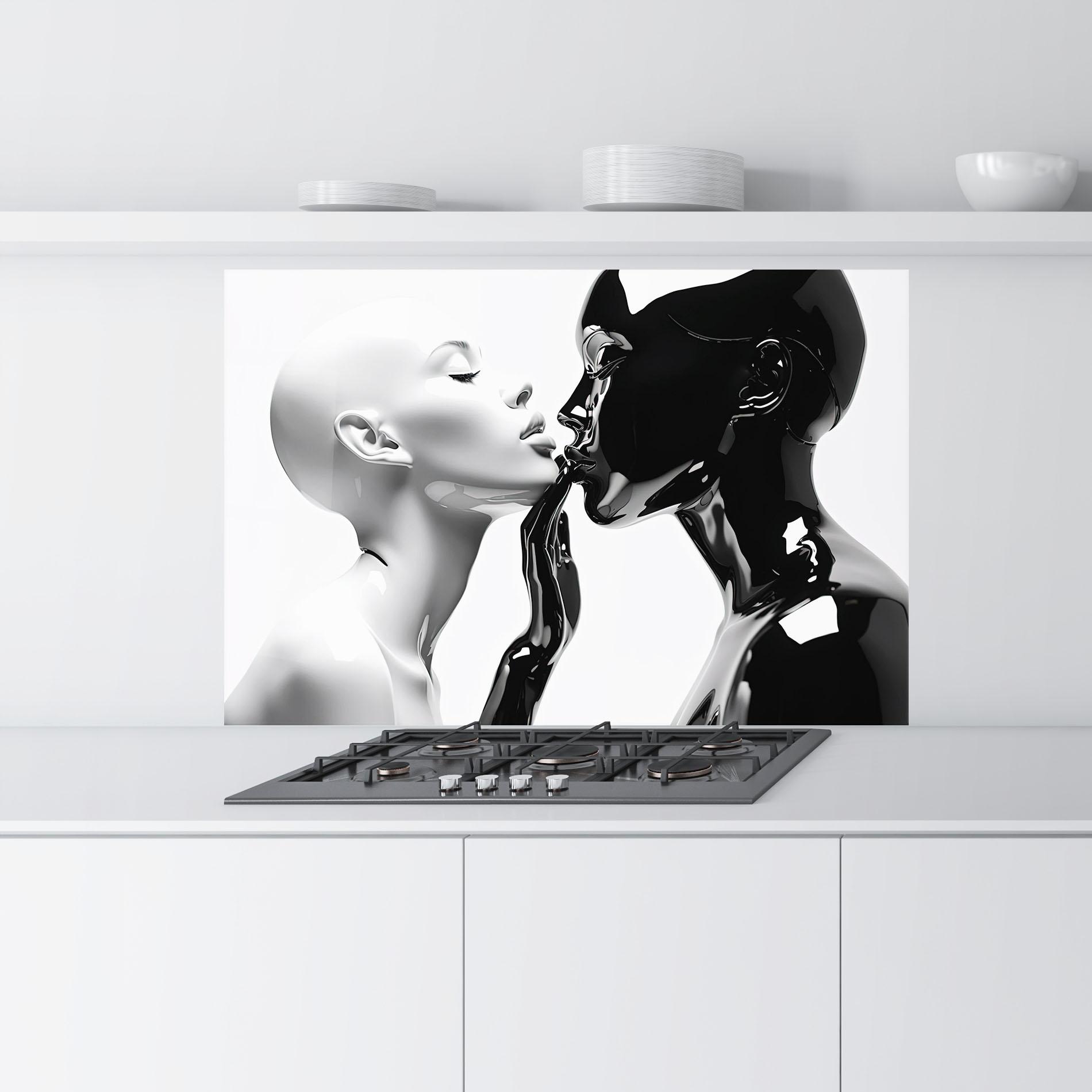 Konyhai üveg hátfal Feminine Sculpture mockup 9