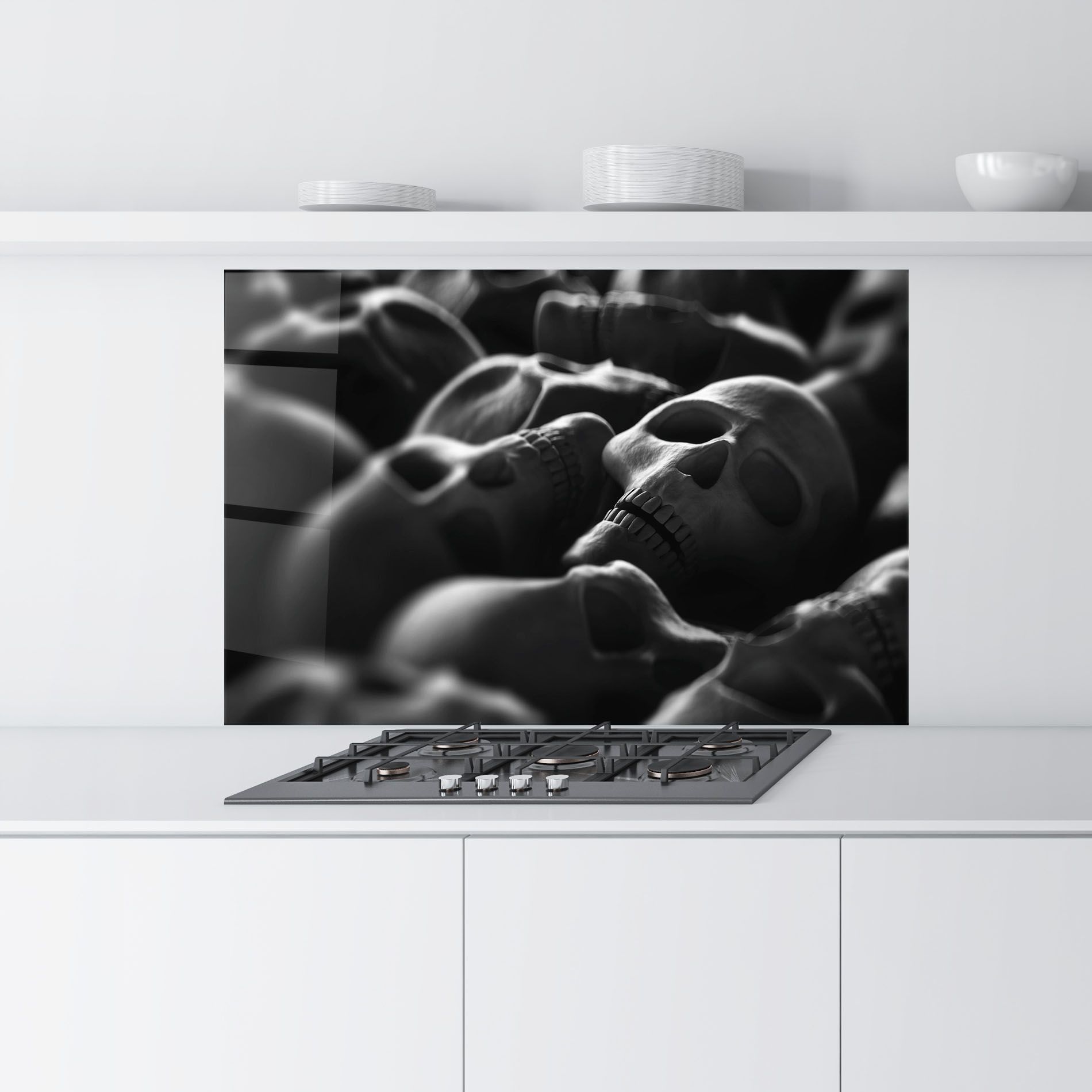 Gray Human Skull mockup 9