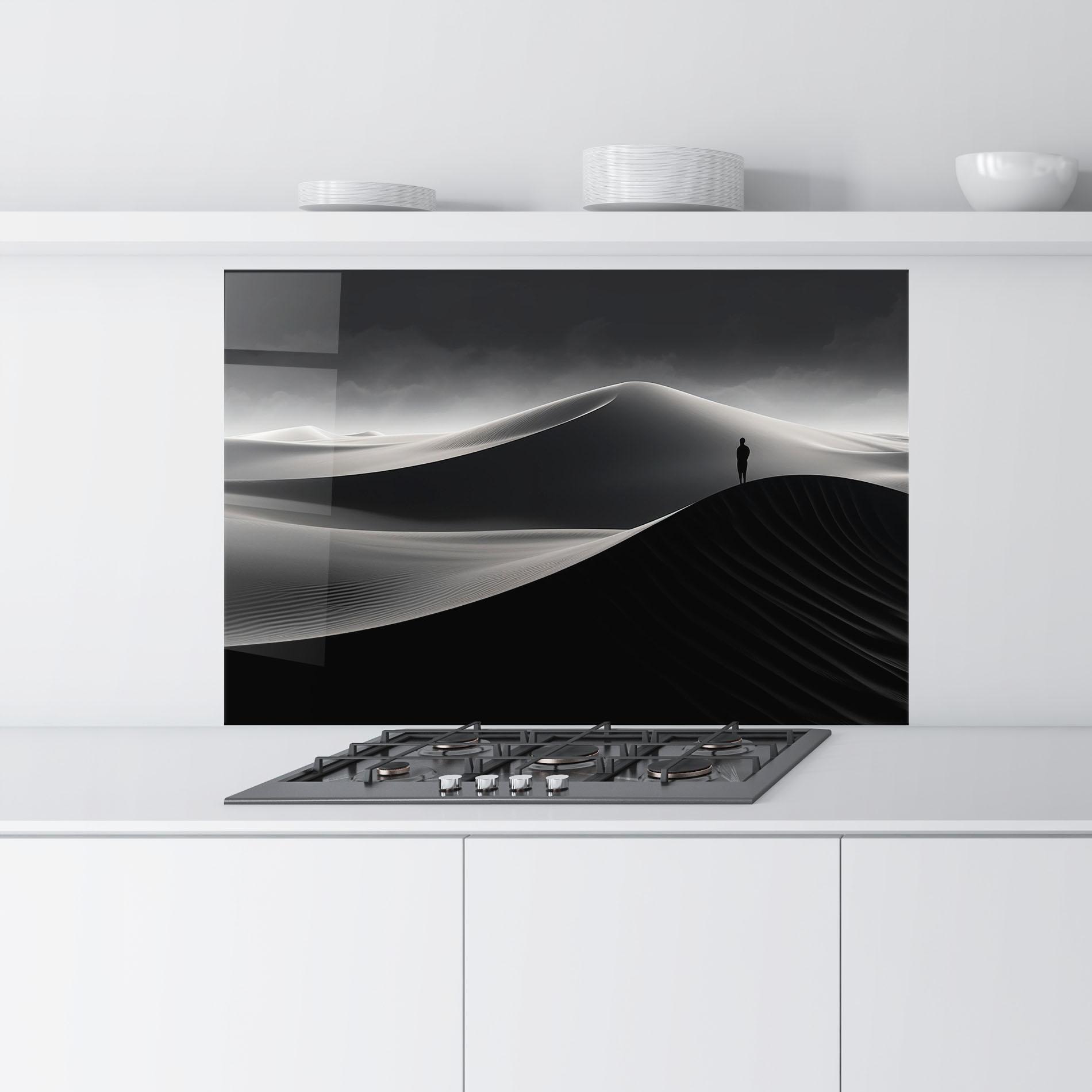 Konyhai üveg hátfal Grey Dune mockup 9