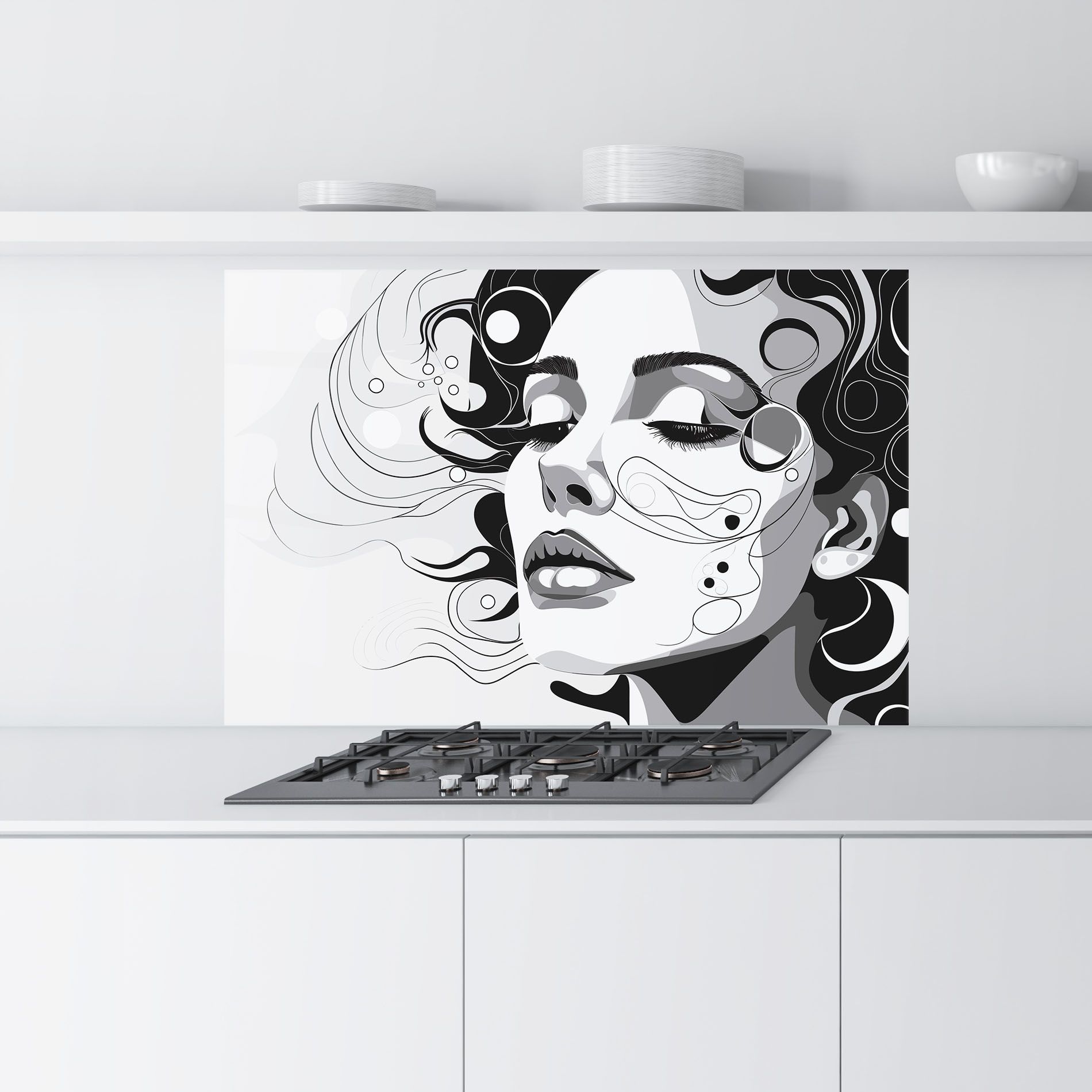 Grey Face Woman mockup 9