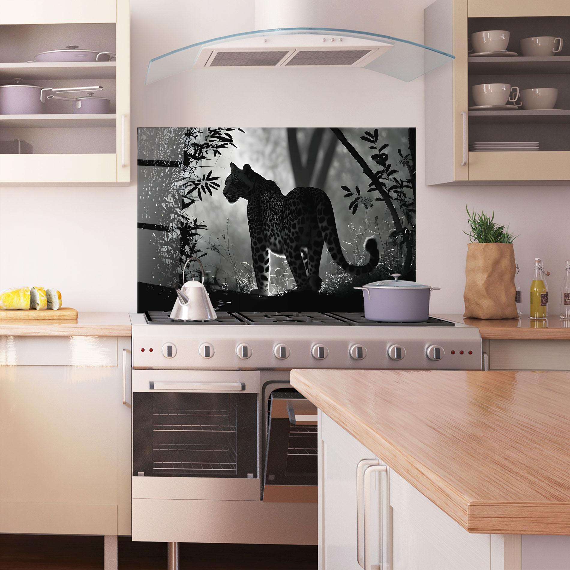 Konyhai üveg hátfal Beautiful Grey Animal mockup 1