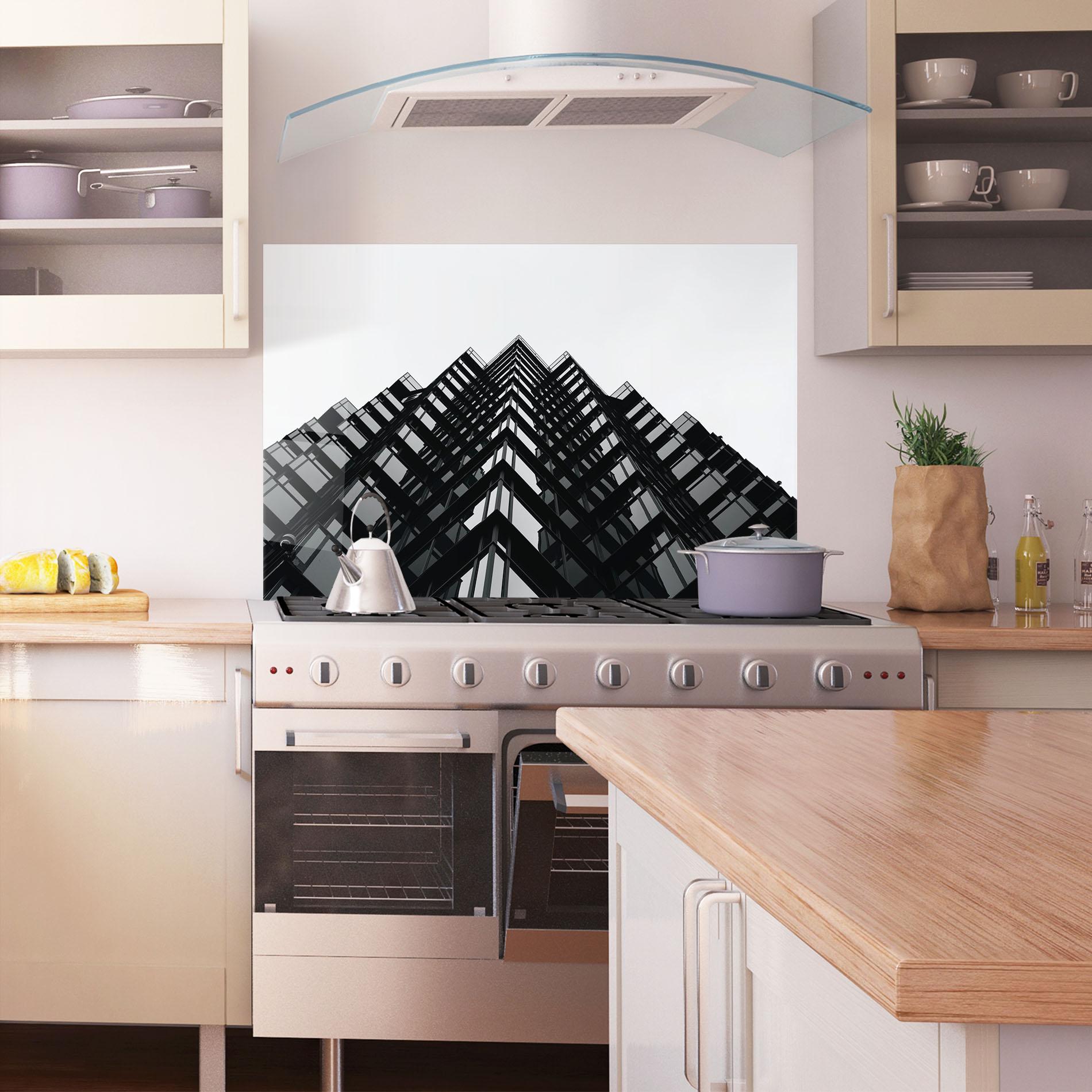 Konyhai üveg hátfal Black Building mockup 1