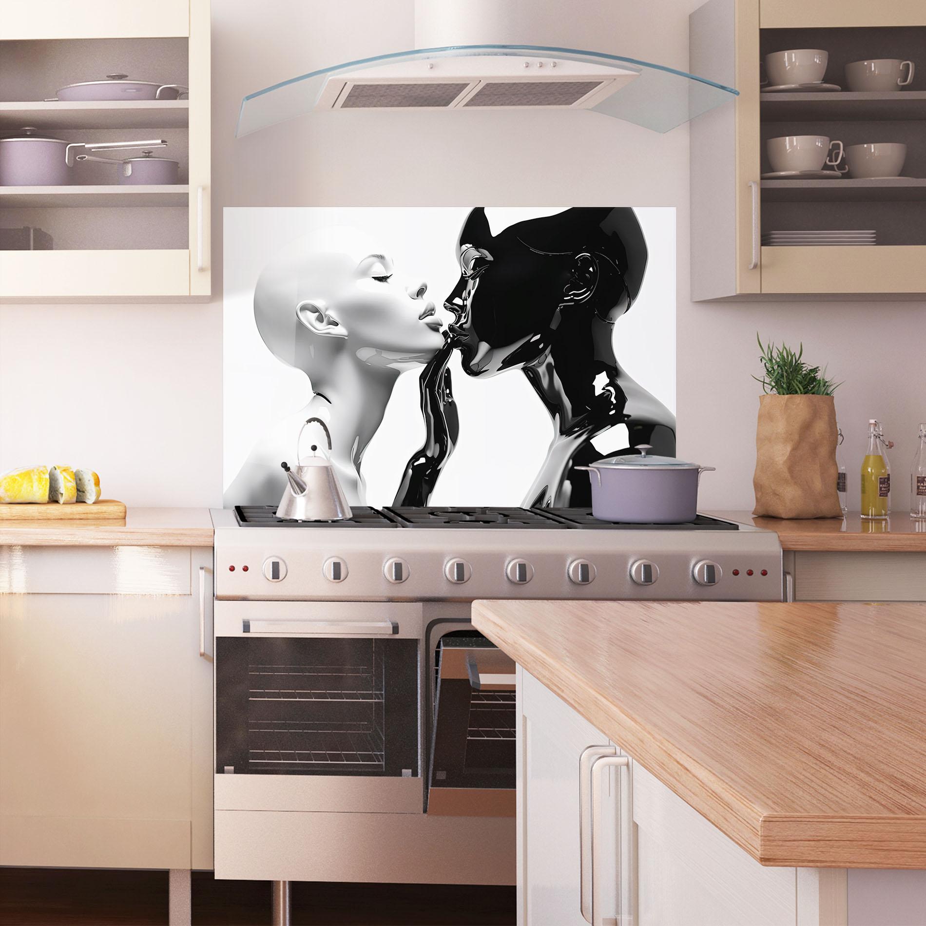 Konyhai üveg hátfal Feminine Sculpture mockup 1