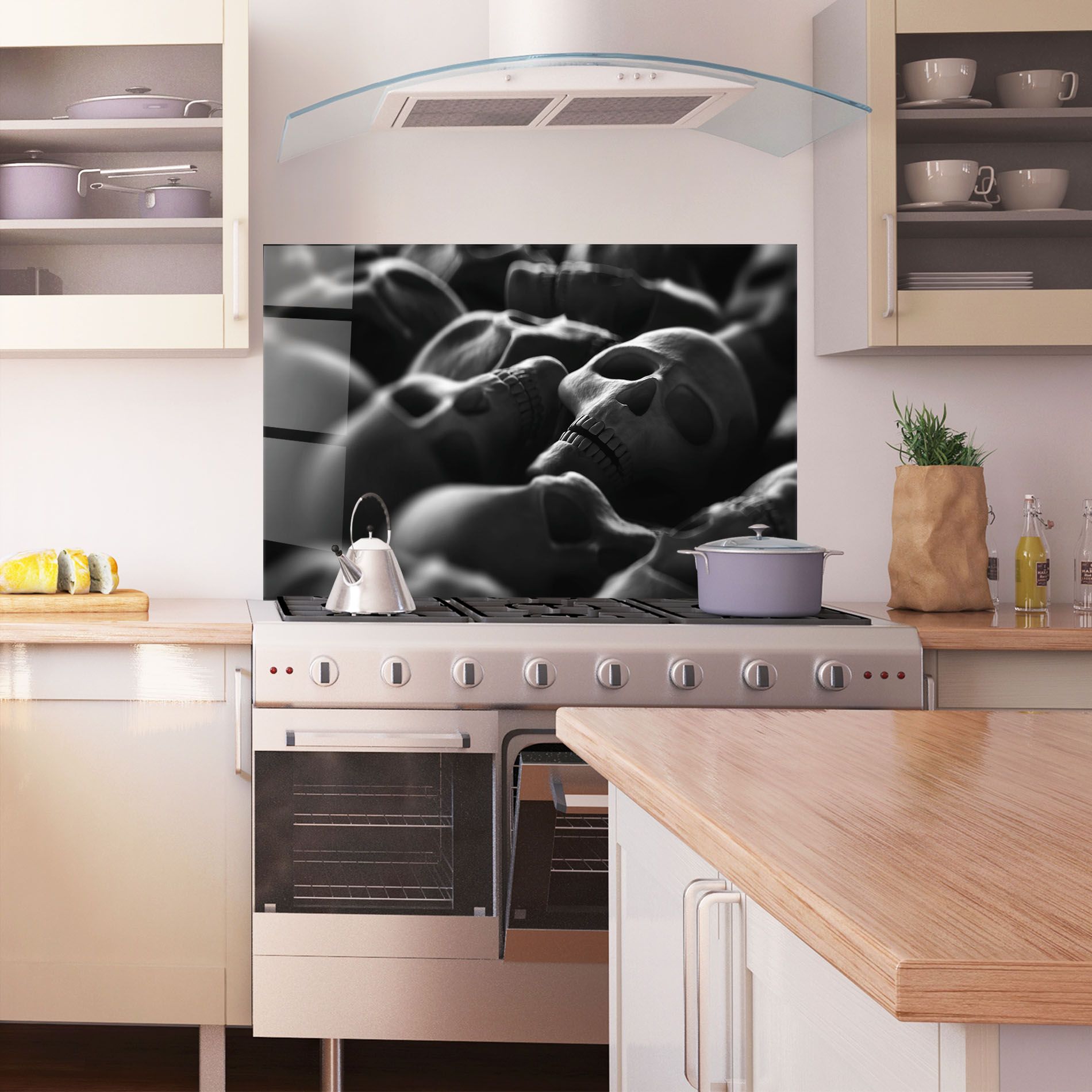 Gray Human Skull mockup 1