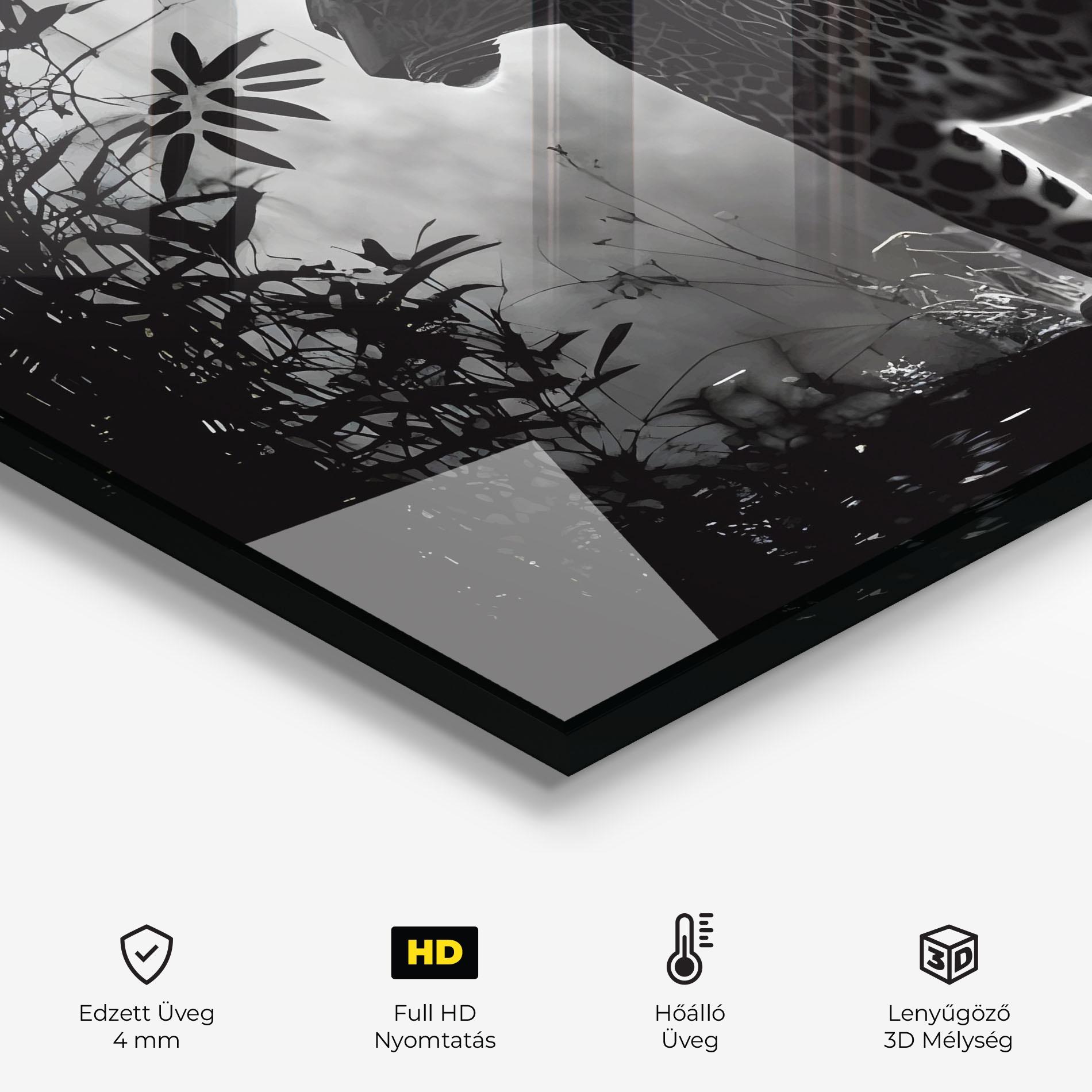 Konyhai üveg hátfal Beautiful Grey Animal mockup 2