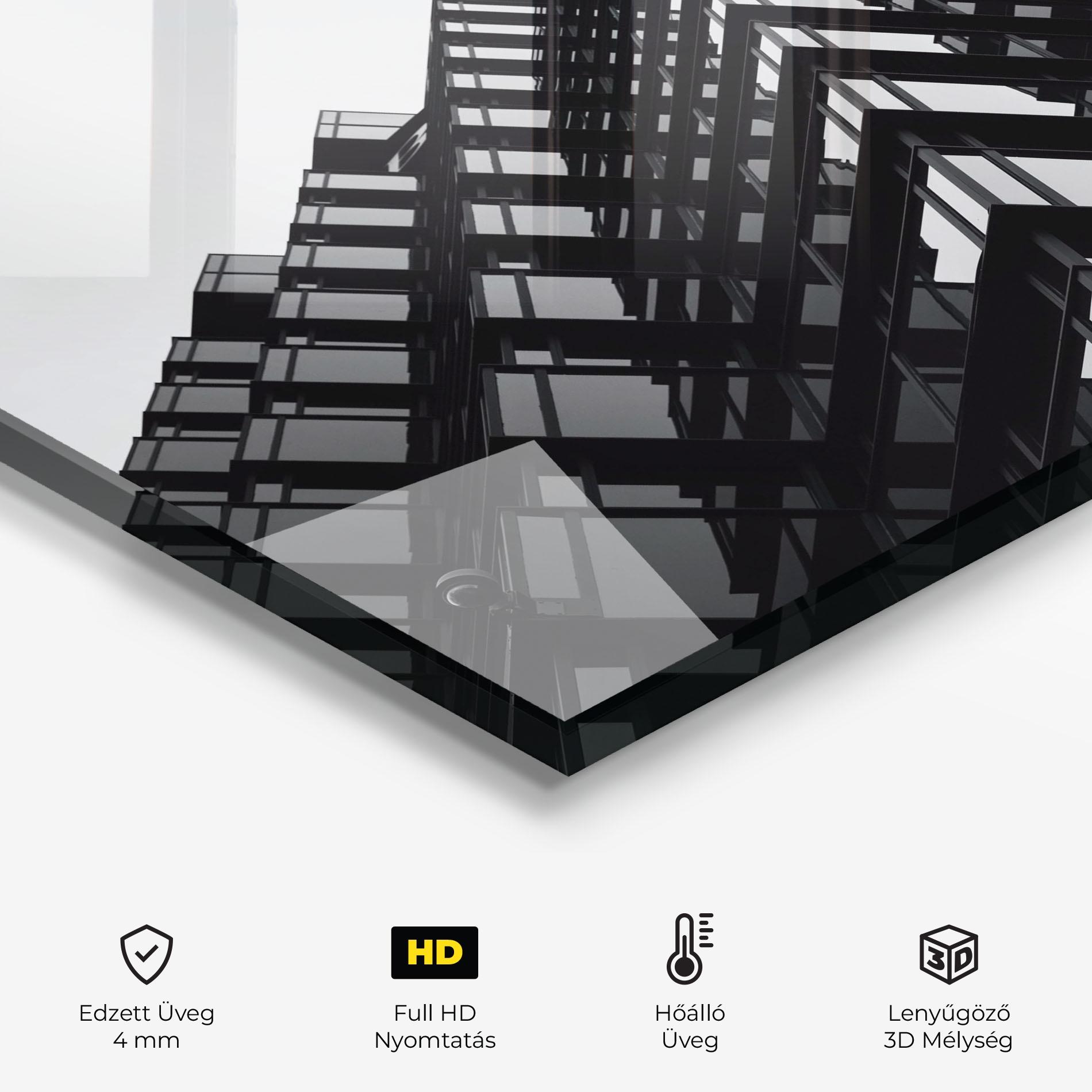 Konyhai üveg hátfal Black Building mockup 2