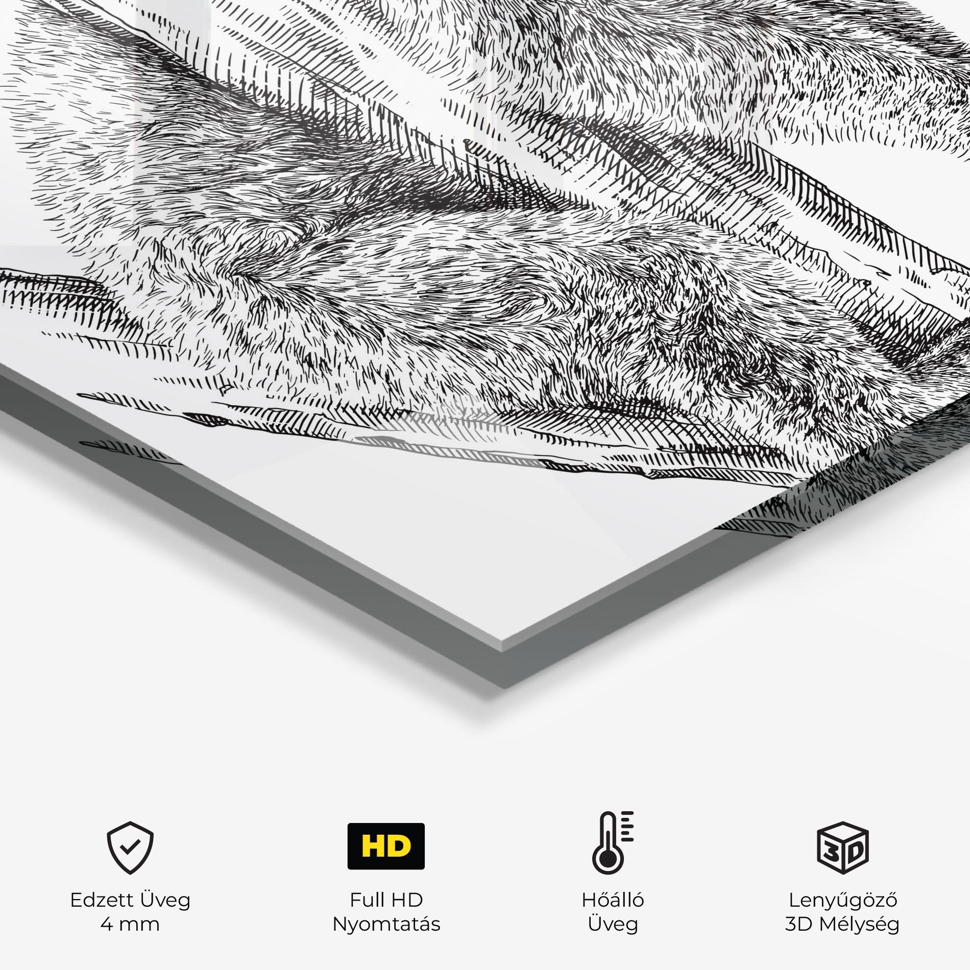 Konyhai üveg hátfal Koala Sleeping Art mockup 2