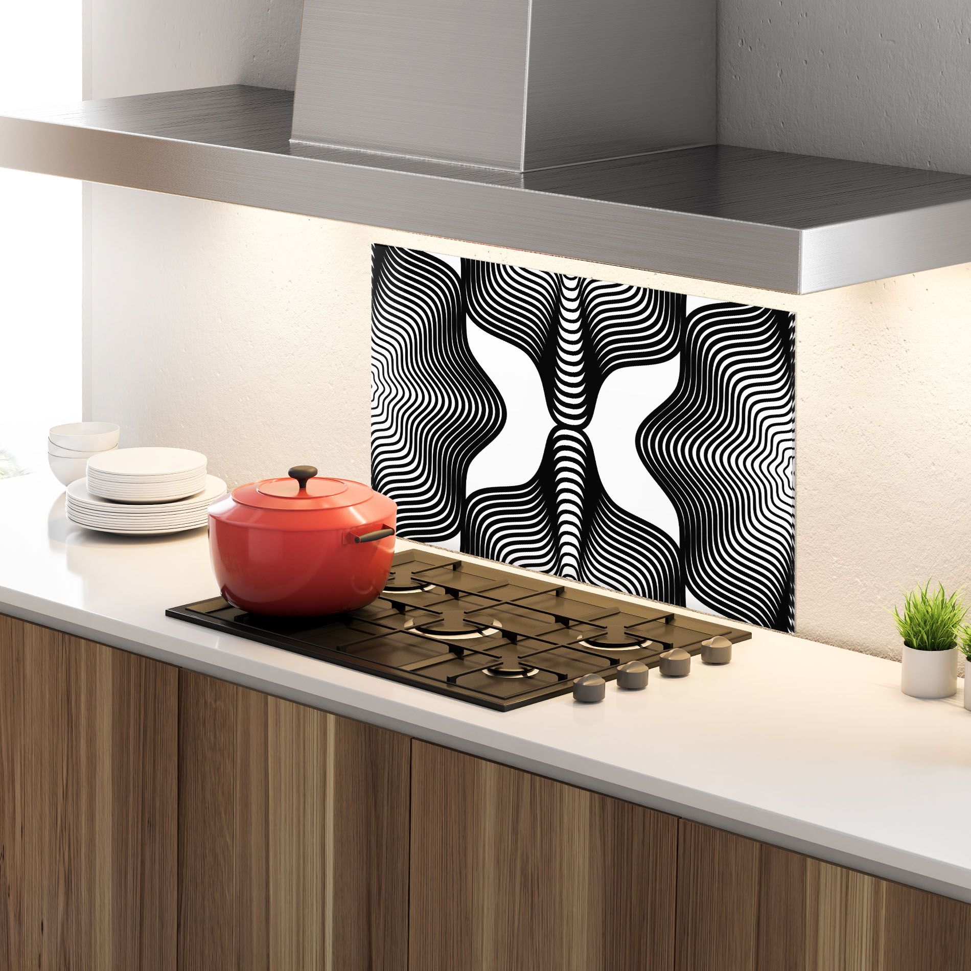 Black Line Pattern mockup 4