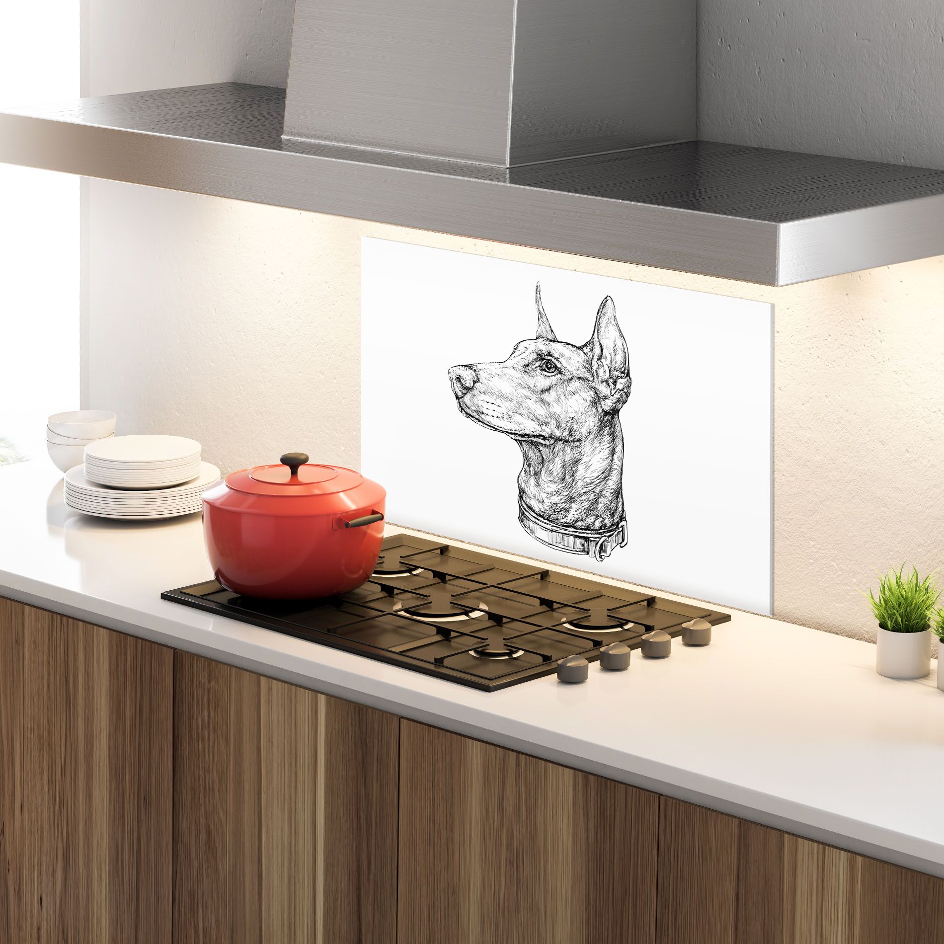 Dog Drawing Line mockup 4