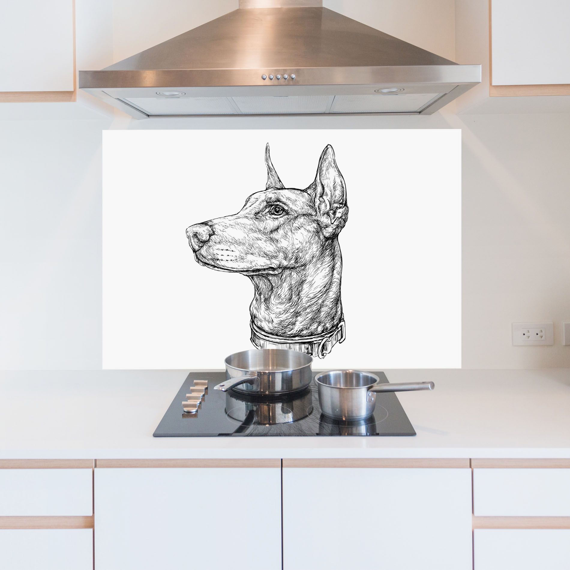 Dog Drawing Line mockup 5