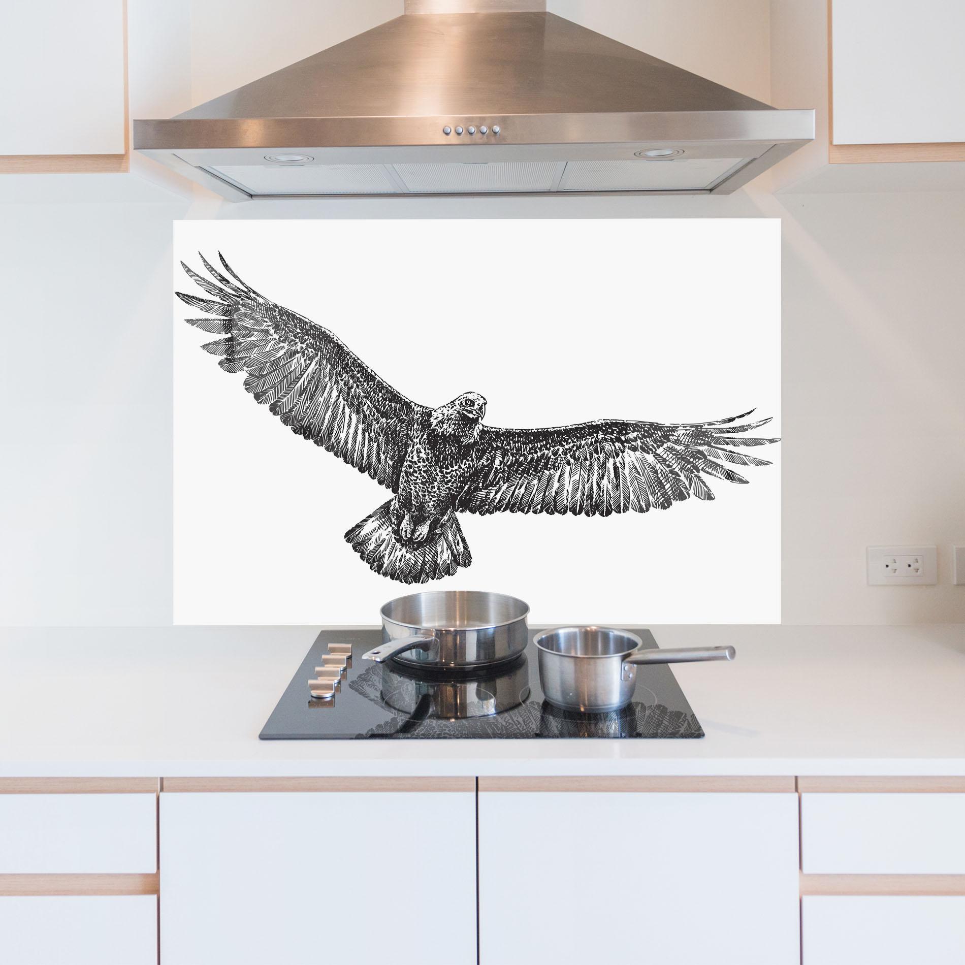 Konyhai üveg hátfal Eagle Art Line mockup 5